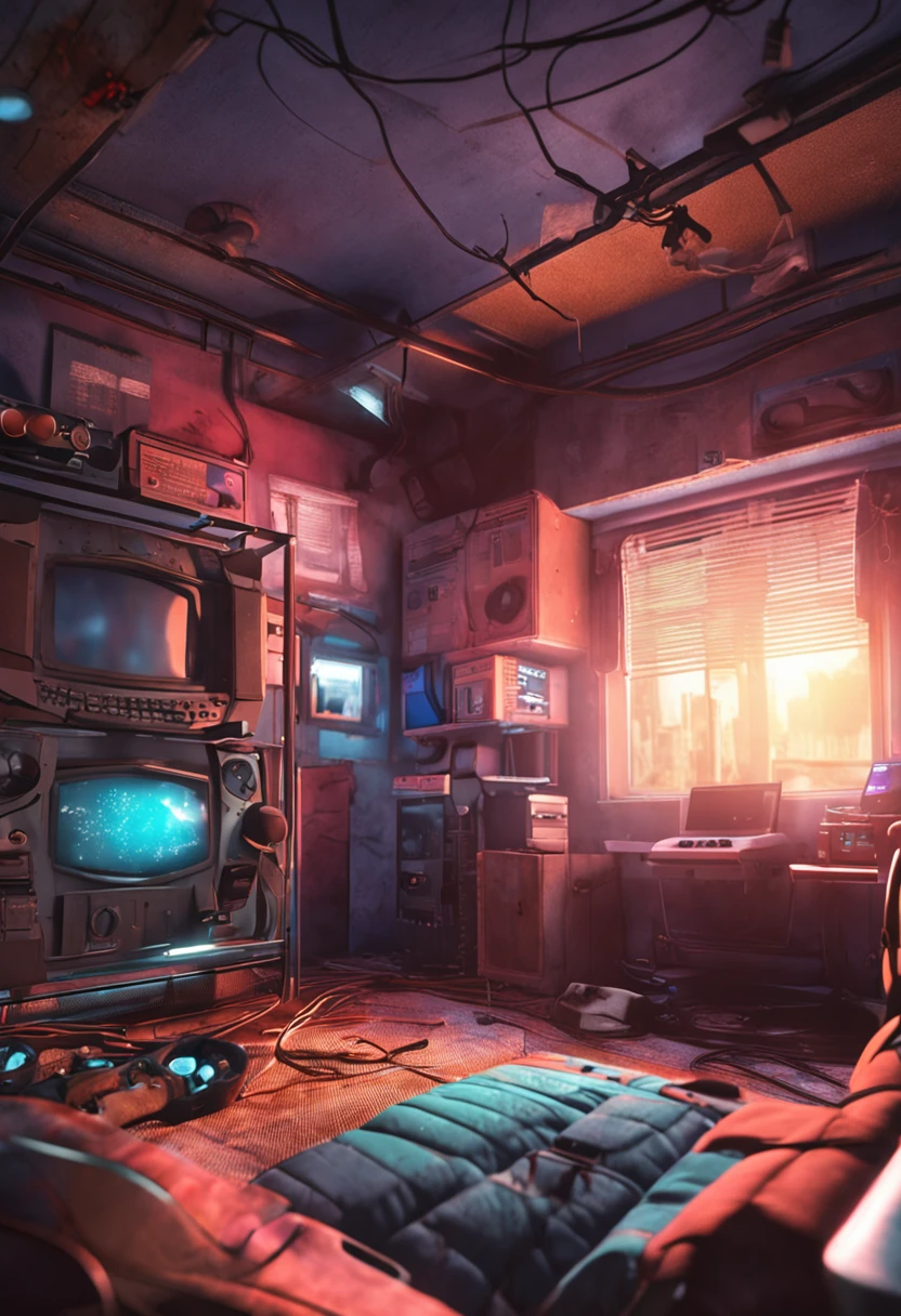 Gamepad picture，Pubic area is clear，inside in room，sense of science and technology，Realiy