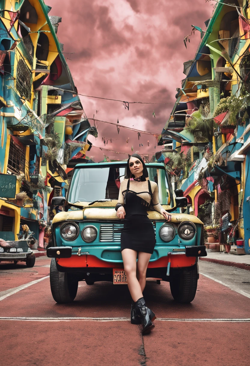 Wednesday Adams, calcinha, mini saia