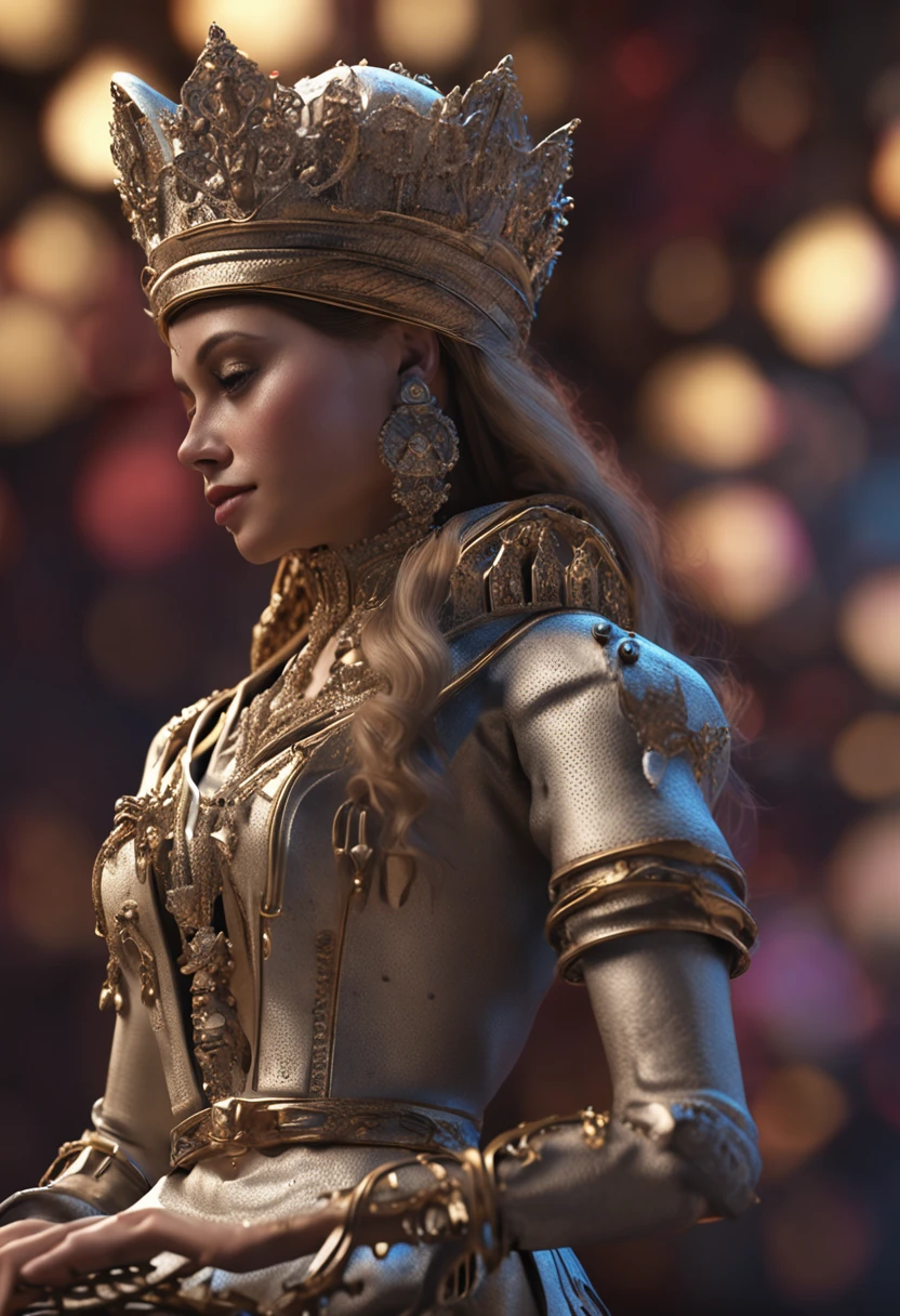 Stunning photo female chess pieces, 3d rendered, Octane Render, Intricately detailed, filigree decorative headdress, Cinematic, Trending on ArtStation