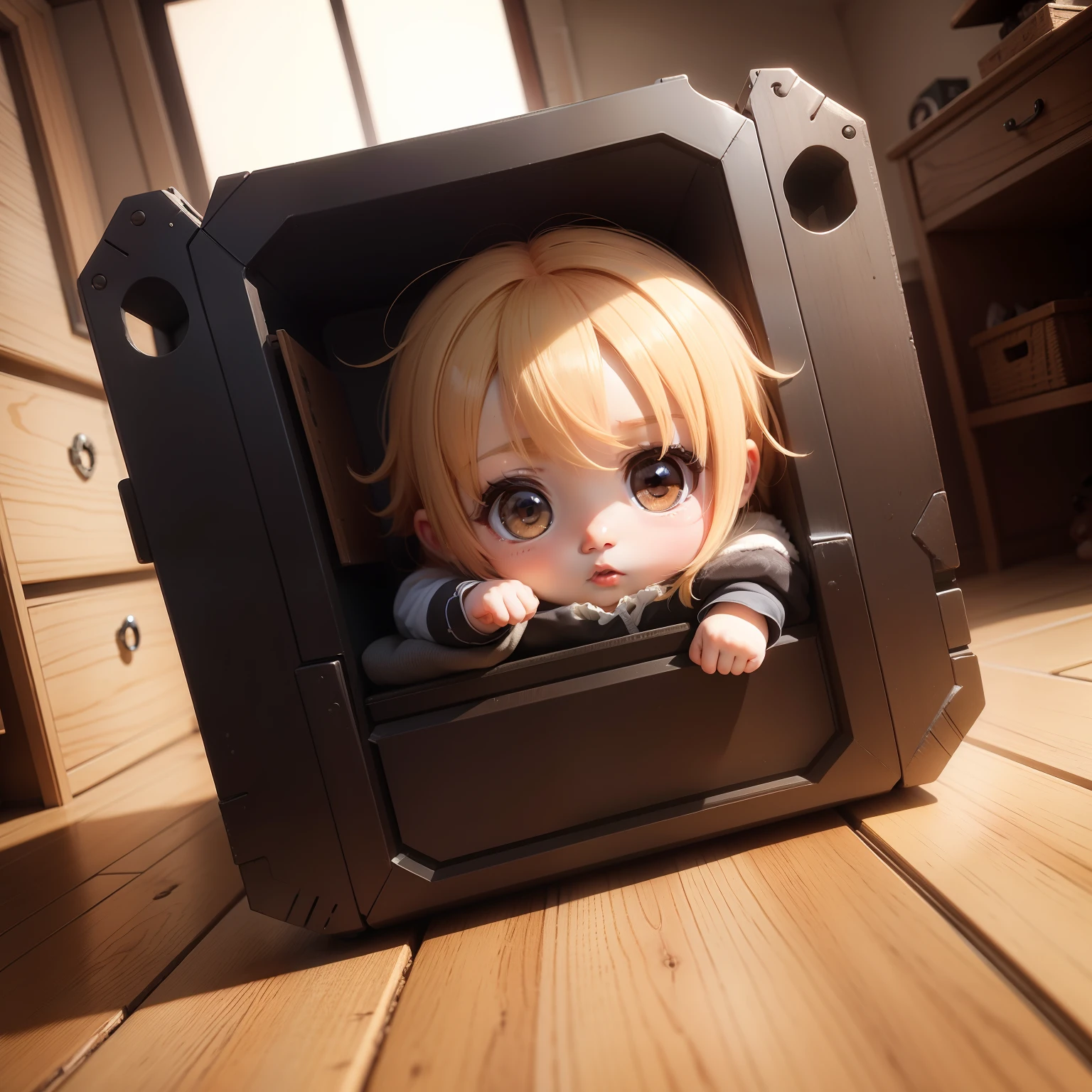 Cute Baby Chibi Anime,Western drama,Western-style room,gunman.