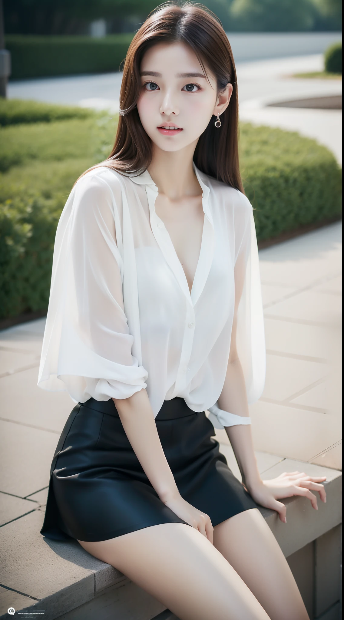 top Quority,Ultra-clear resolution,Clear eyes,plain face,s the perfect face,White skin,Perfect chest,with perfect legs,Different styles of skirts,Random environment