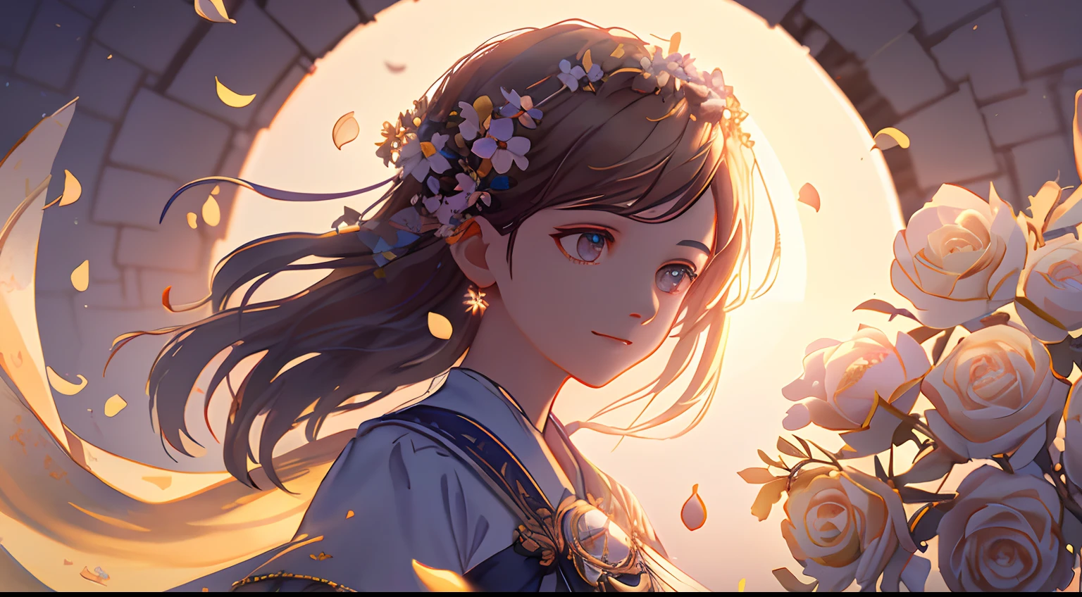 Masterpiece, best quality, (very detailed CG unity 8k wallpaper) (best quality), (best illustration), (best shadows) Nature's delicate leaves petals of various colors falling in the air light Tracking, super detailed --v6