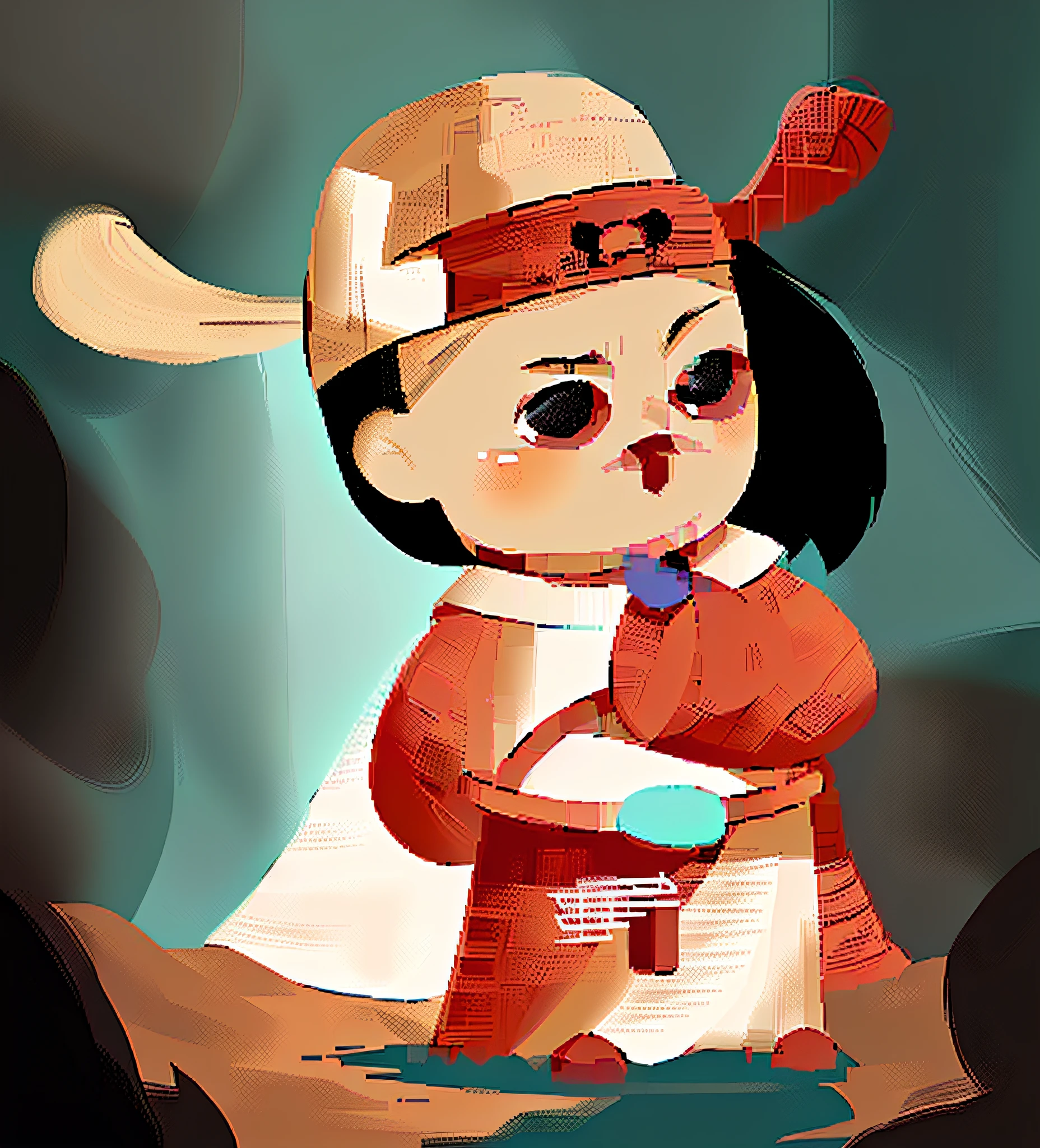 A drawing of a cartoon character with a hat and a cape, Character drawing, Outline sketch, thick lineart, Character design sketch, high quality sketch, intense line art, thick black lineart, contour drawing, clean lineart, High-quality fanart, thick line art, heavy lineart, character with a hat, Inspired by Huang Shen, inspired by Chen Daofu