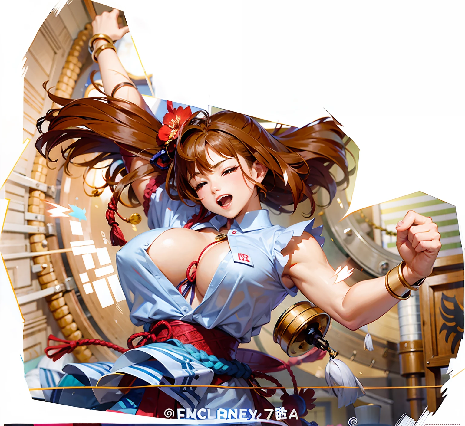 Expose more chest and shoulder skin、Smaller garment area、Panchira