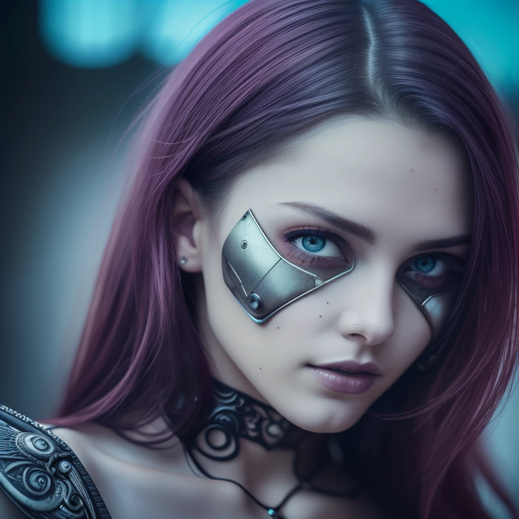 photo of top model 18 y.o, cyberpunk art, gothic art, extremely high quality RAW photograph, detailed background, intricate, Exquisite details and textures, highly detailed, ultra detailed photograph, warm lighting, 4k, sharp focus, high resolution, detailed skin, detailed eyes, 8k uhd, dslr, high quality, film grain, --auto --s2