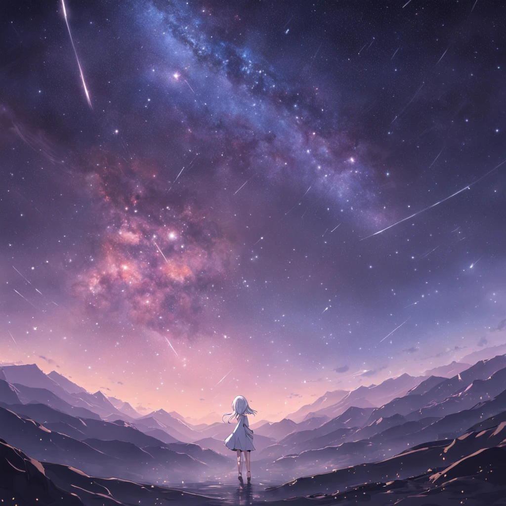 Milky white in the night sky with stars and mountains in the background, milkyway light, Milky way, Galaxy in the sky, near a galaxy, milkyway, the milky way in the sky, endless cosmos in the background, nigh sky; in 8K, very detailed digital art, Galaxy in the Night Sky, the sky has the milky way, Galaxy, Milky Way Galaxy, starrysky