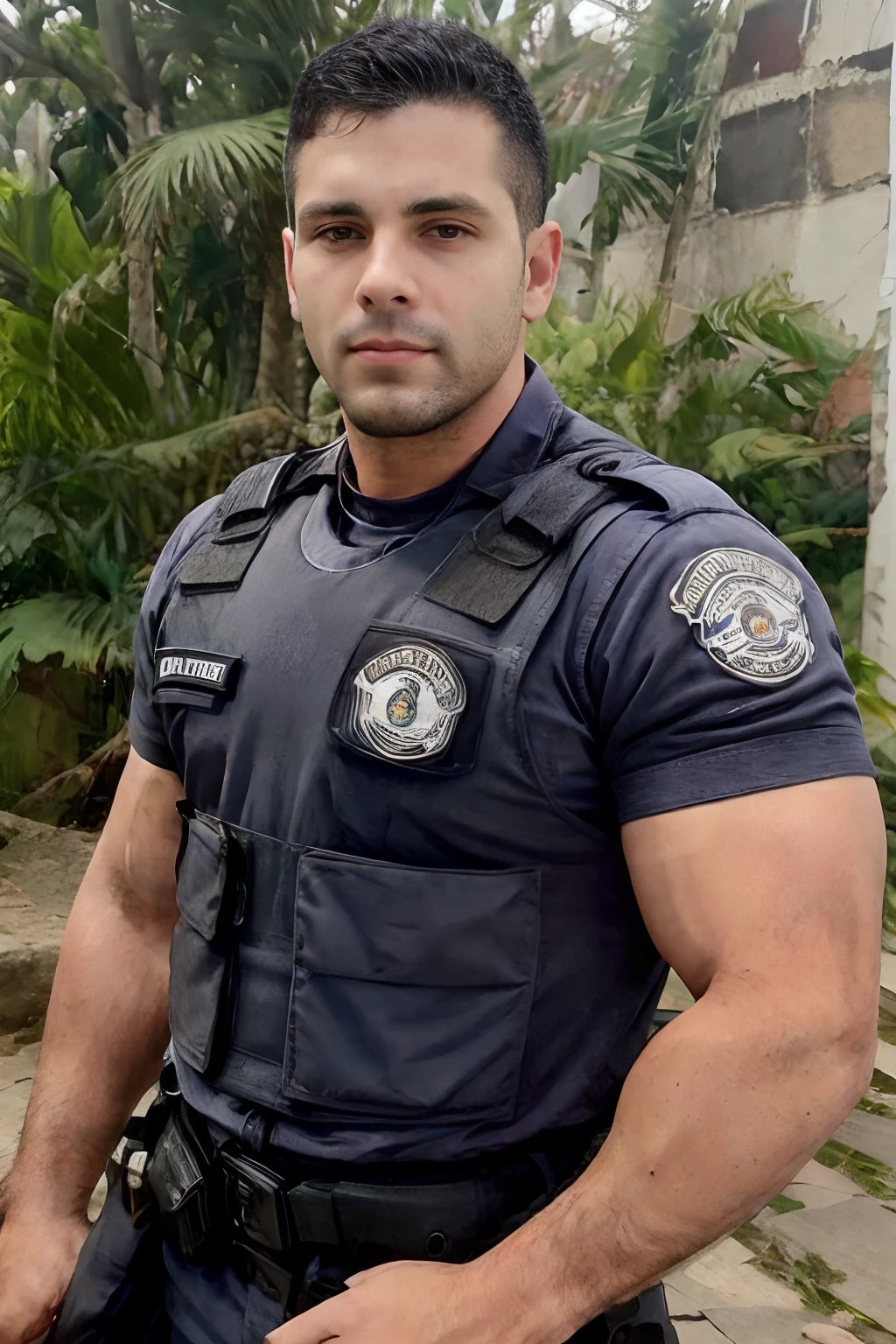 Um homem policial brasileiro