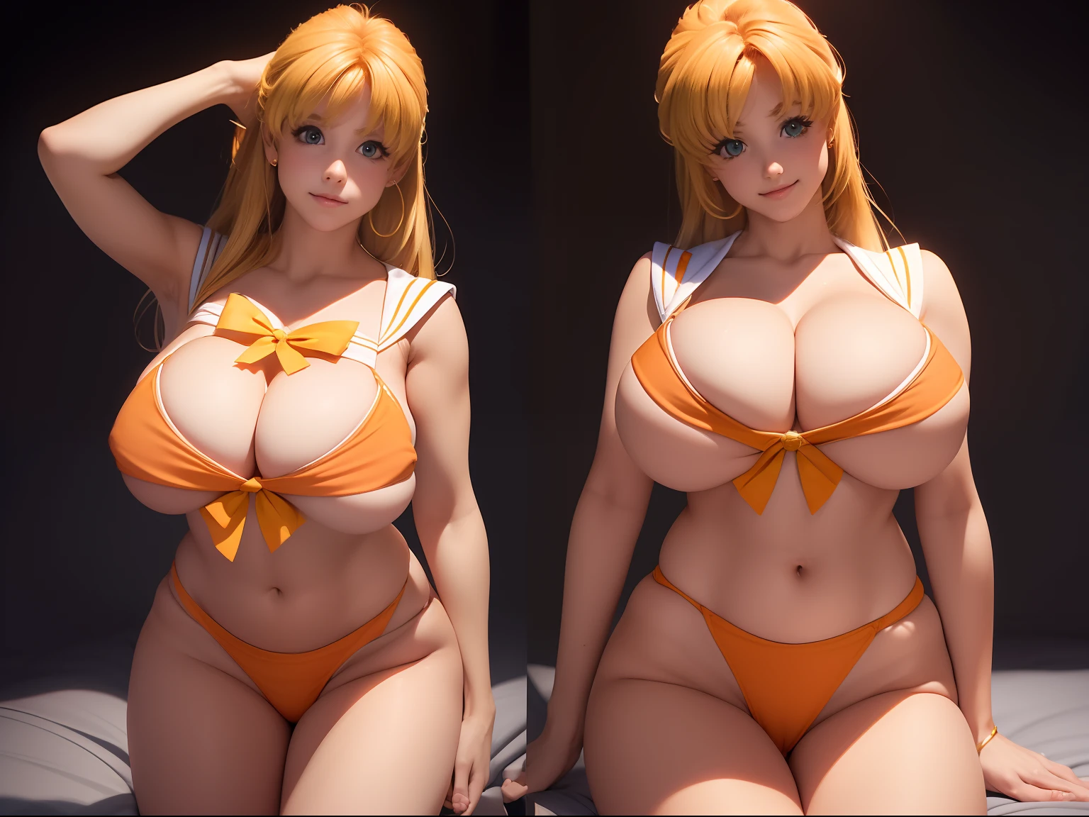 (((sailor venus))) (((enormes tetas)))  8k,((cuerpo completo))(((Amazing tits)))caliente, hermosa,((Hornie)), 8k, hiperrealista todo como un motor irreal trazado de rayos render estilo humano realista ,(((Empty dark background))). hiperrealista todo como un motor irreal trazado de rayos render estilo humano realista ,(((Empty dark background)))., Suavemente iluminado, Intimo exquisito detalle, foco nítido, intrincadamente detallado, rewarded photography, small-catchlight, bajo contraste, alta nitidez, facial-symmetry, profundidad de campo, cinematic background, Renderizado del motor irreal, Imagen central, dream-like, Suavemente iluminado, intimo, imagen de cuerpo completo ,cuerpo completo,((tetona)),((piernas torneadas)) perfect ass ecchi