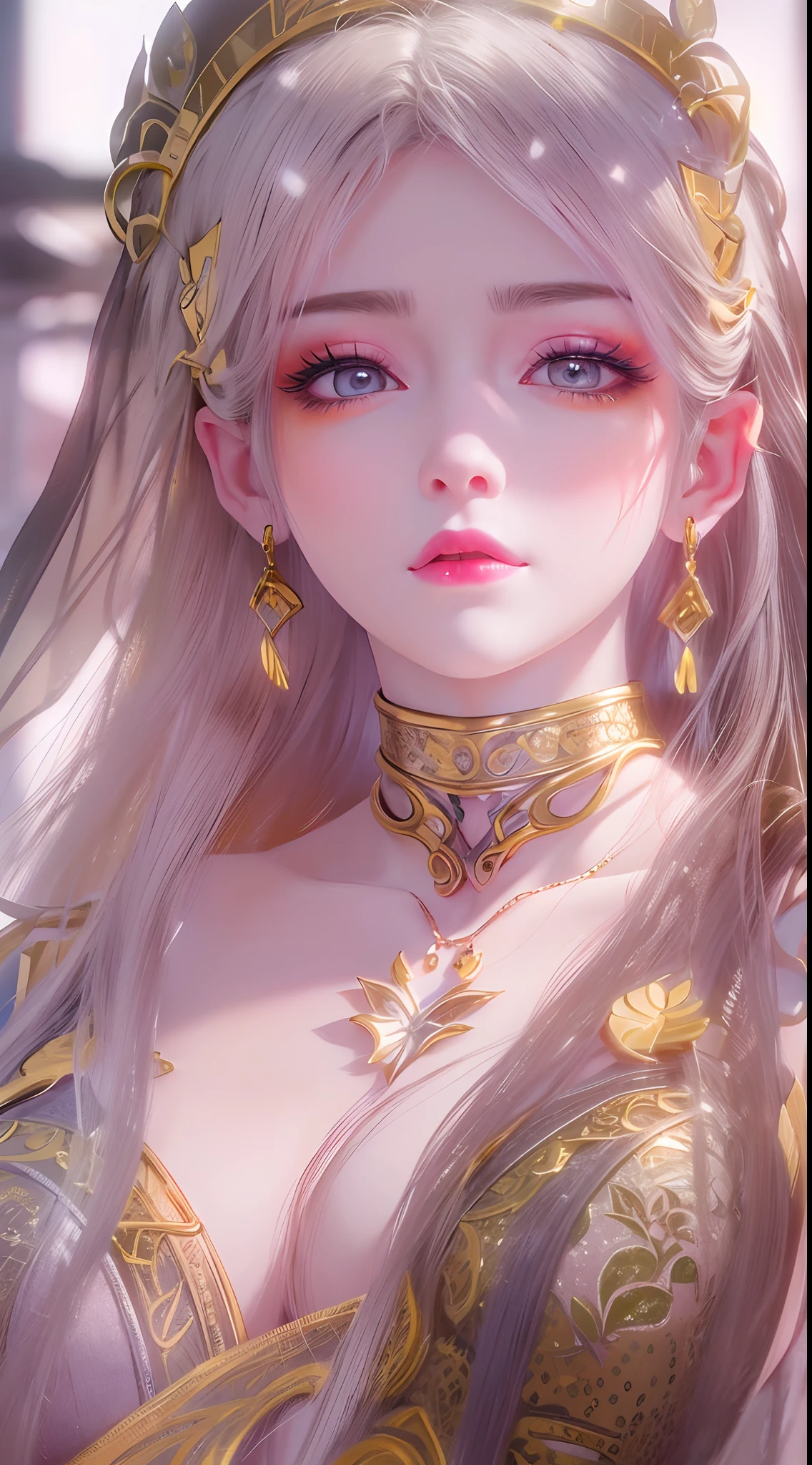 1 20 year old girl, 1 goddess Athena, pink purple silk dress, beautiful goddess Athena face without blemishes, delicate yellow nightgown, long thin sequin nightgown with many ???? black lace details, 1 beautiful thin red silk cloth half veil, female saint legend, female saint icon, beautiful goddess style glitter, dark and mysterious version, vermilion lips, plump red lips, not smiling, mouth closed, delicate and beautiful pino detailing, delicate and beautiful lip detail, , (pure and flawless face: 1.9), female saint body, round ?????, big and round ???????, phoenix brooch, long flat bangs, (black long hair: 1.9), flower stickers tattoo on forehead, beautiful clear face and well-proportioned eyes, (light purple eyes: 1.8), (big round eyes and makeup, ???? wet eye makeup, very beautiful and meticulous hair makeup, long and delicate blonde hair, delicate, body image: 1.8), figure: and vivid, (stars that make up the sky: 1.7), (the sky of heaven and the fictitious gate of time and space: 1.8), fictional art, RAW photos, hanfu photos, best photos, high resolution, best quality, best photos, best goddess quality, 8k female, super 8 single saint portraits, truest color schemes, masterpieces, best beauty brands, best hair jewelry, brand real photo, dark studio, border light, two-tone lighting, (rose white skin: 1.4), (high skin detail: 1.1), 8k uhd, d slr, soft light, 8k, high quality, candid, volume Smooth and sharp, 10x pixel increase, ???? goddess, ???? goddess, (background space: 1.8), (most beautiful aurora eyes: 1.7), beautiful eyes, aurora beautiful and flowery, (beautiful single girl: 1.8), (more details:0.8),