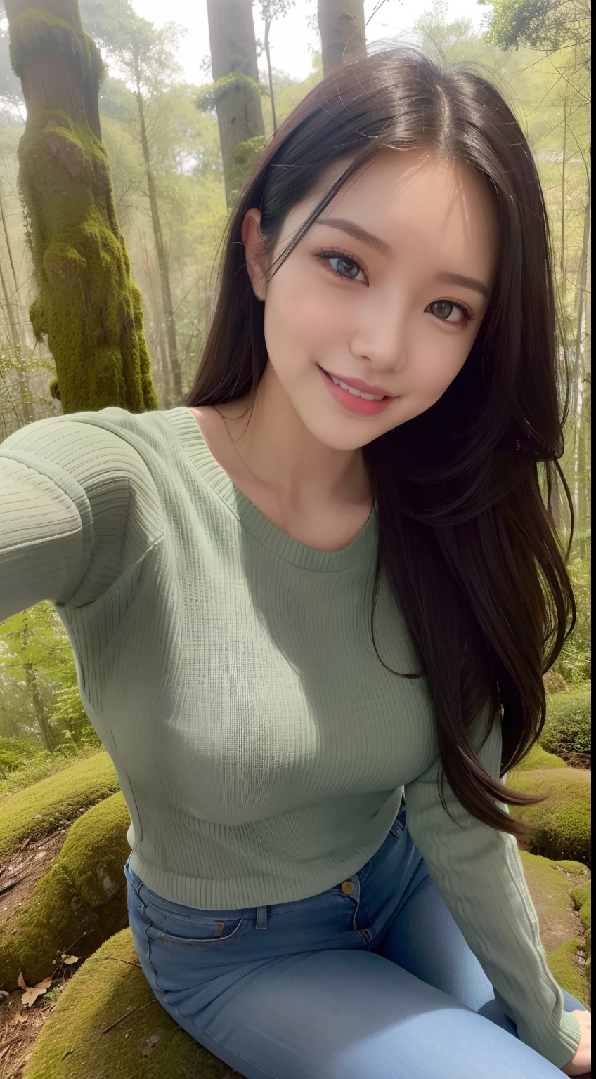 veronica cipher ((upper body selfie, Happy)), table top, top quality, Super detailed, alone, outdoors, Mont, nature, , Happy, hand armor , forest, rock, river, wood, cigarette, Shadow, conlasty, clear sky, analog style (look at viewer:1.2) (skin texture) (film grain: 1.3), (warm shades, warm tones): 1.2), close, cinematic light, side light, ultra high resolution, Best Shadow, born, wearing a pullover, kodak vision 3,