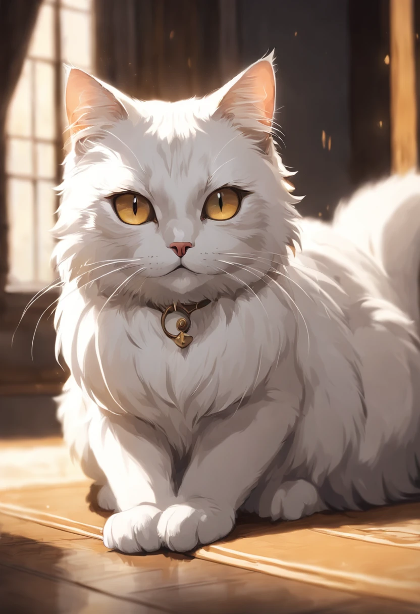 Generate an ultra-high-definition image by capturing a White cat in a chic, classic cat pose. Use advanced macro photography techniques to highlight the intricate details of the cat's coat, bigote, y ojos expresivos. Place the camera at the cat's eye level, creating an intimate connection between the viewer and the feline subject. Implemente una apertura amplia para lograr una profundidad de campo reducida, Allow the cat to stand out sharply against a gently blurred background. Improve lighting to emphasize the textures and contours of the cat's body, Uso de Soft, Diffused lighting to remove hard shadows and create a soft, Ambiente acogedor. Capture the cat in a relaxed but balanced position, mostrando su flexibilidad y elegancia. Experimenta con la captura del momento durante el movimiento natural, como estiramientos o aseo, to convey a sense of authenticity. Implement post-processing techniques to refine image clarity, contraste, y balance de color, asegurando que cada aspecto, desde los intrincados patrones del gato hasta su intensa mirada, se renderiza con un detalle impresionante. Finalmente, transmitir la serena belleza y la gracia innata del gato, Capture a fleeting moment that celebrates the unique essence of feline curiosity and poise.