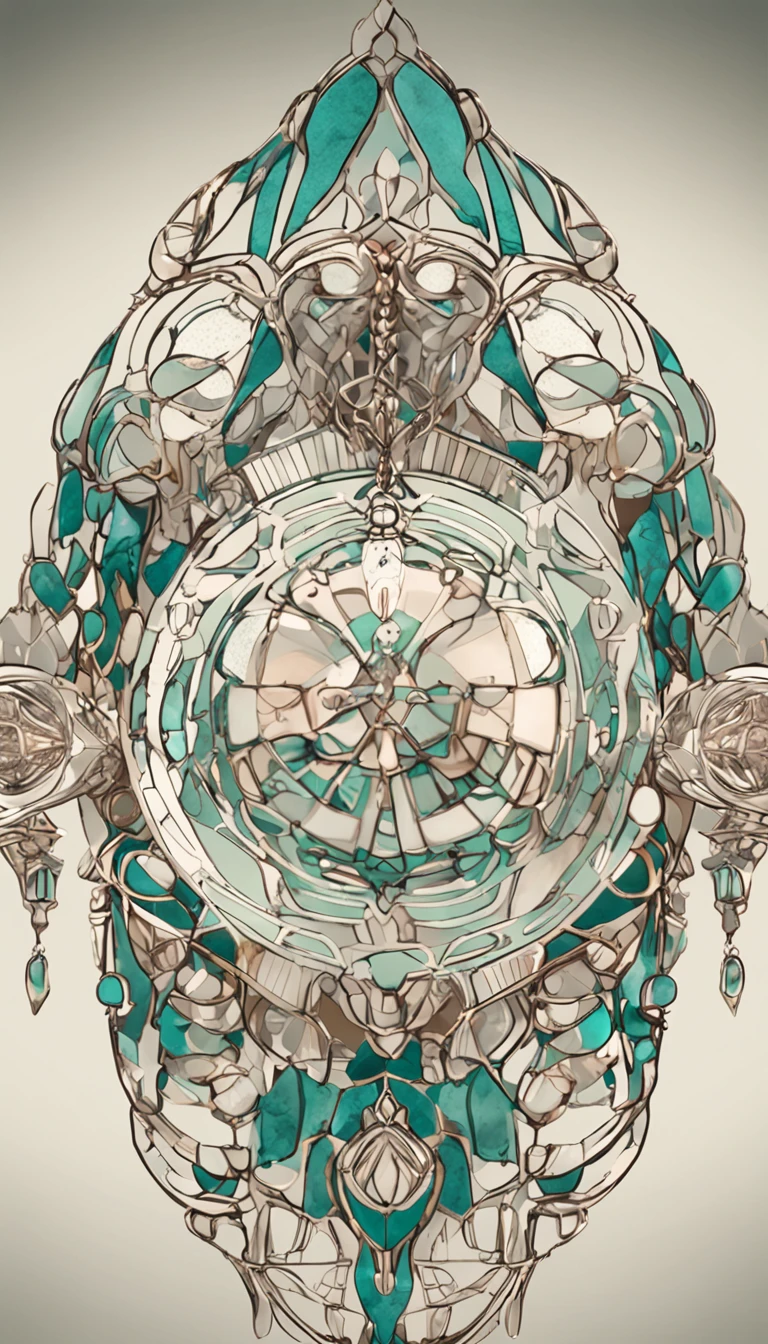 Jade， a jewellery design, pendant, concept design, earring design, tear drop, Concept illustration, Japan in symmetry, arte renderizada, concept-art, concept-art, jewelry engraved in scarab, embedded with gemstones, concept sketches, simple elegant design, conceito, smooth light shading, glass、Jade, smooth shading