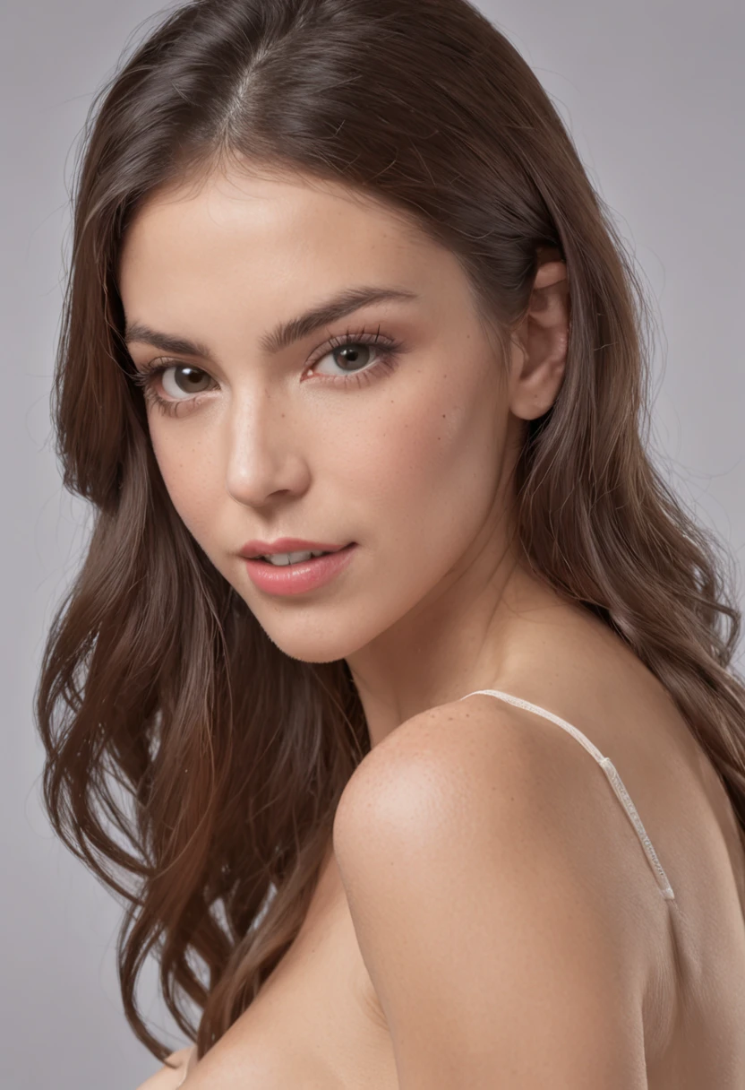 mulher sexy, 20 anos, esguio, atletic, pele bronzeada brilhante, Seios enormes, cintura fina, cabelos loiros cacheados, lingerie branca, Realistic, fotografia, real, natural