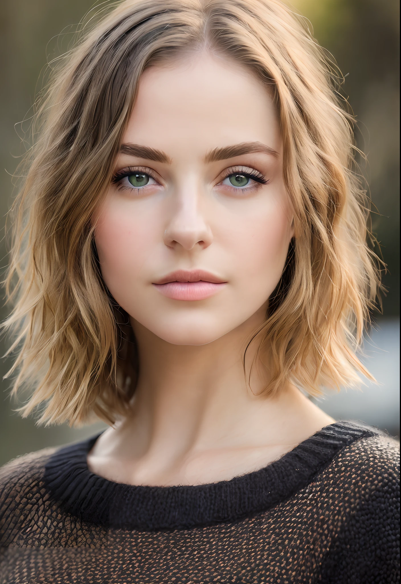 (masterpiece:1.3), (8k, photorealistic, RAW photo, best quality: 1.4), (1girl), beautiful face, (realistic face), (black hair, short hair:1.3), beautiful hairstyle, realistic eyes, beautiful detailed eyes, (realistic skin), beautiful skin, (sweater), absurdres, attractive, ultra high res, ultra realistic, highly detailed, golden ratio