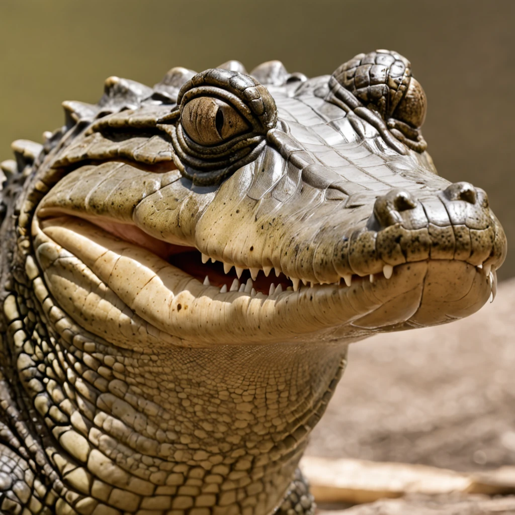 um crocodilo guerreiro,