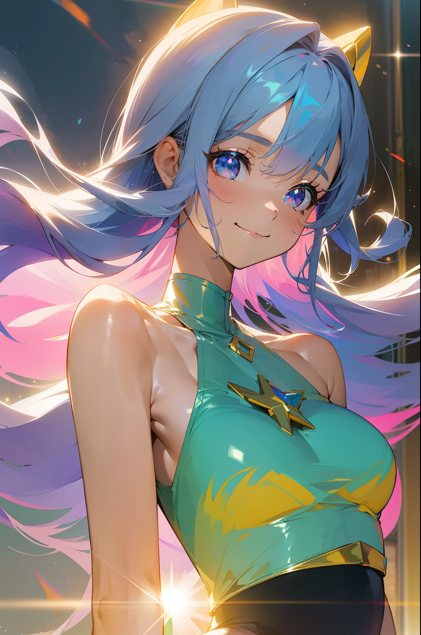 masterpiece, highest quality, 超detailed,Rem,Re Zero, 1 girl, (20-year-old),smile, blue hair, blue and yellow eyes,short hair,cheongsam clothing,((Kung Fu Stance,Battle Pose,overmatch,Sunburn mark,Nigiri fist,good)),latex, shiny, (masterpiece), (highest quality), (超detailed), more_detailed:-1, more_detailed:0, more_detailed:0.5, more_detailed:1, more_detailed:1.5, tan, black skin, Outer World AI, Glow Phi,Ocean,beach, beautiful background, beautiful girl,