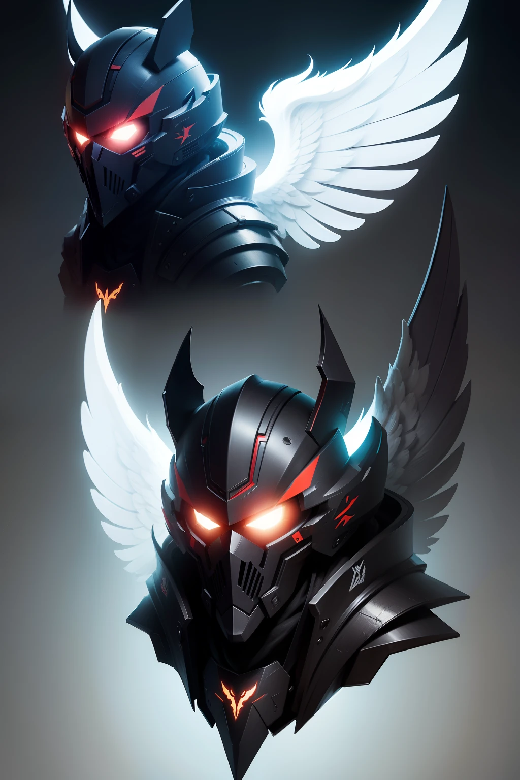 angels eSport games mascot logo design vector dark background