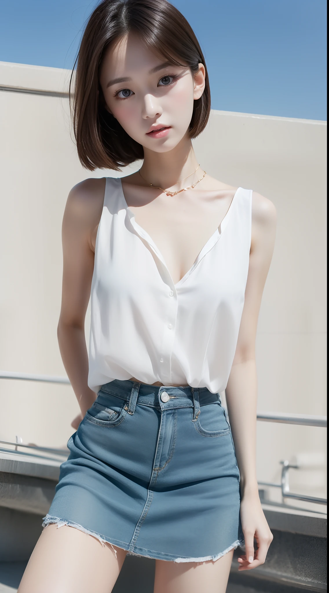 top Quority,Ultra-clear resolution,Clear eyes,plain face,s the perfect face,White skin,Perfect chest,beautifullegs,Different styles of skirts,Random environment
