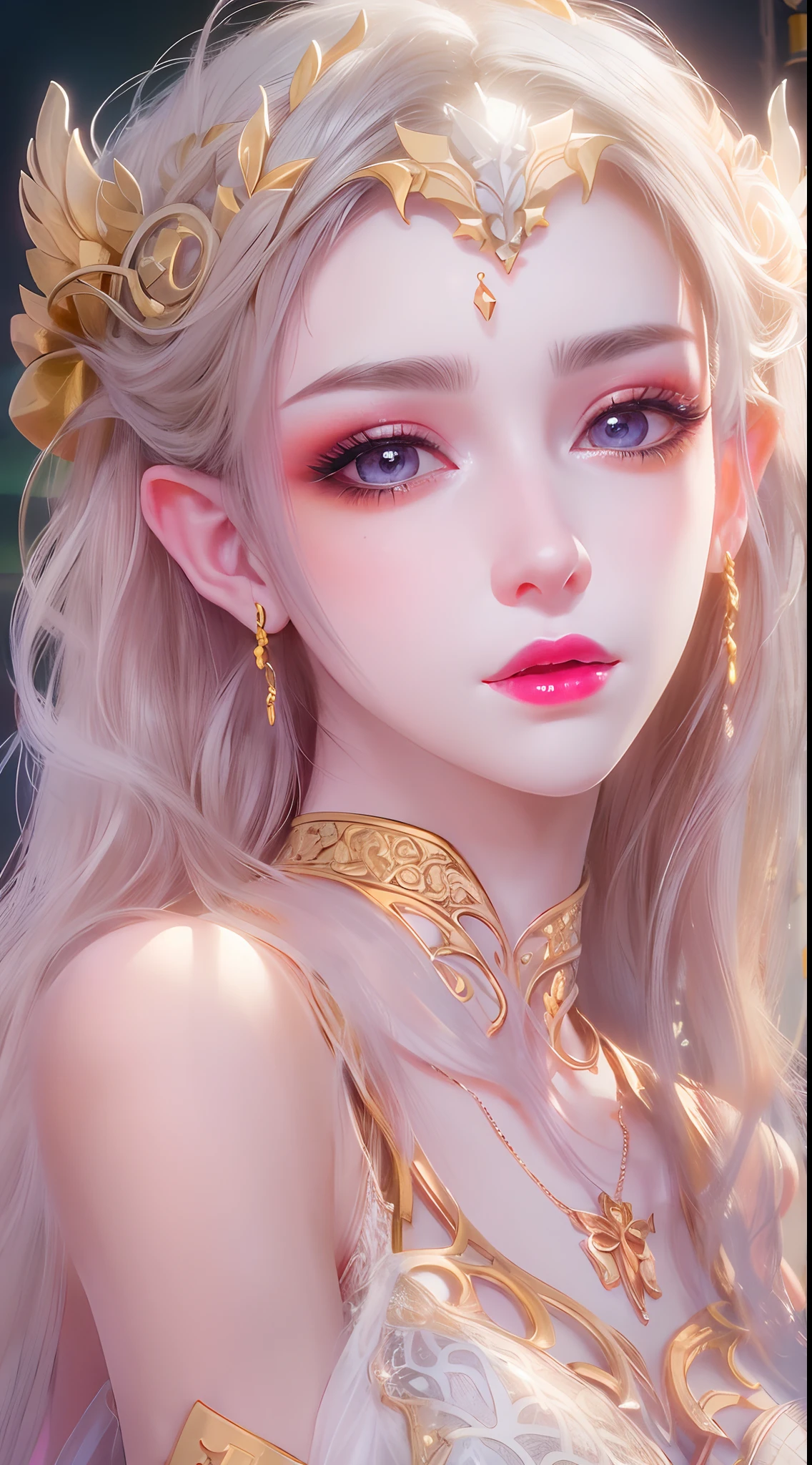 ((best quality)), ((masterpiece)), (detailed), NSFW, small breasts, prominent collarbones, skinny arms, flat stomach, visible hip bones, long hair, red hair, white hair, blonde hair, dark hair, ponytail, thick ponytail, heavy ponytail, Realistic Shadows, Detailed skin, Very small breasts, Hair Ribbon, Very detailed, highly detailed face, Perfect face shape, Perfect lips, Perfect nose, Correct beautiful eyes, Watching Viewer, Best Quality, Single Girl, No bra, No panties, Solo