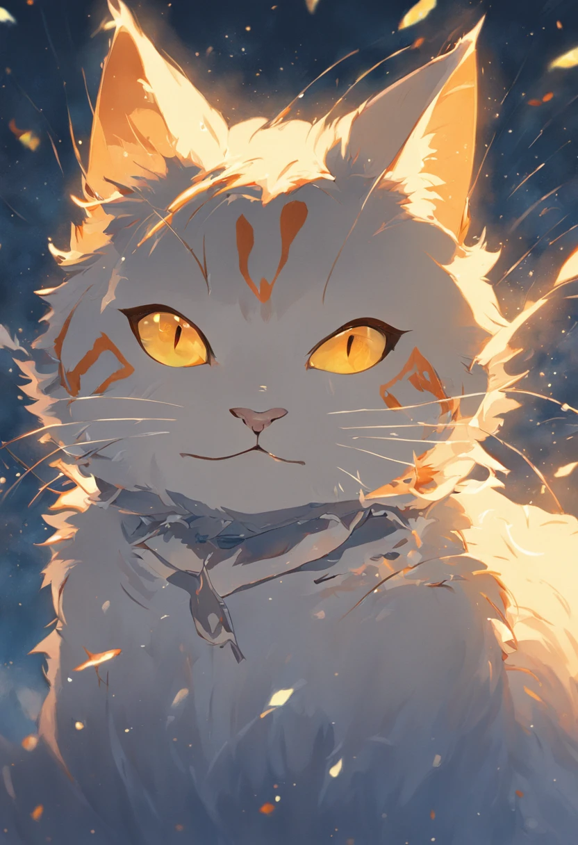 Cat with a golden crown Very detailed shining eyes Modern anime style art cute and energetic details ear cat portrait Makoto Shinkai Studio Ghibli Studio Key Hideaki Anno Saki Michan Stanley Art Germ Liu Rosrest James Jean Mark Simonetti Elegant highly detailed digital painting Art Station Pixiv