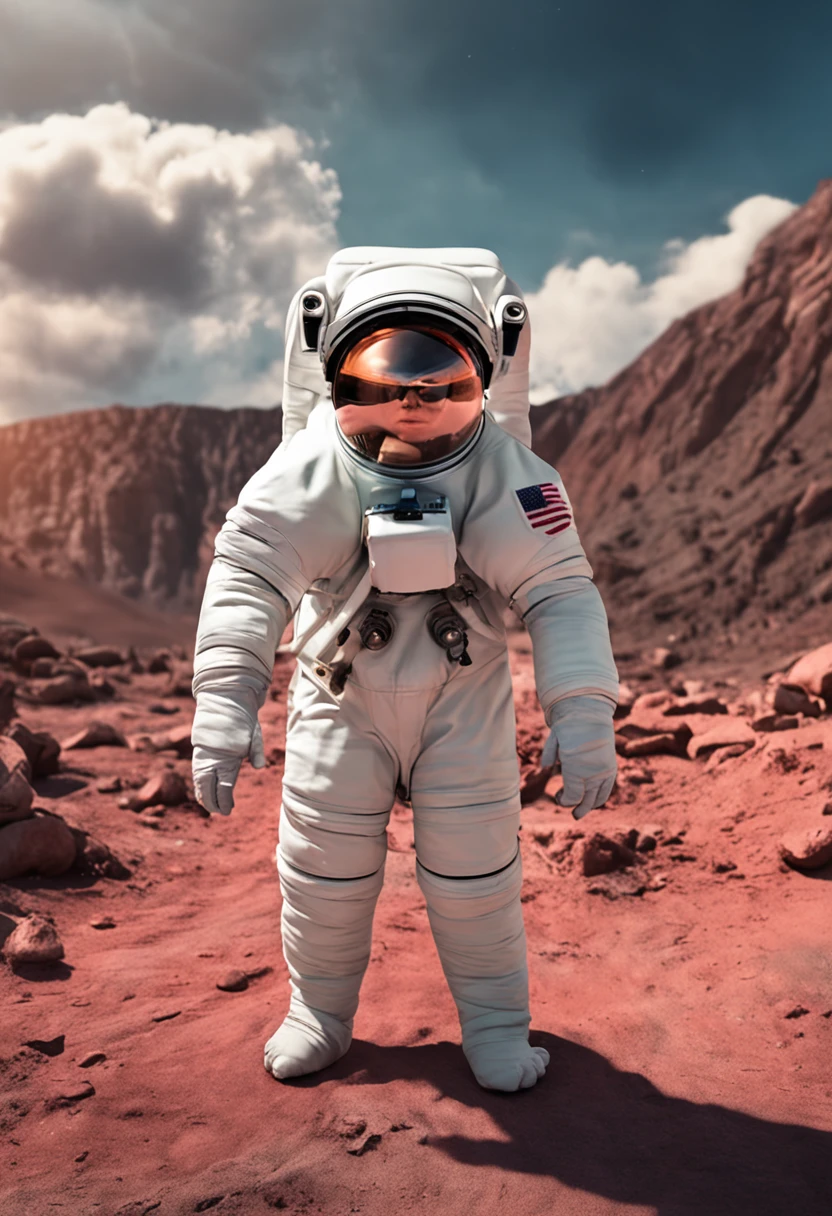 Create an image of an astronaut monkey