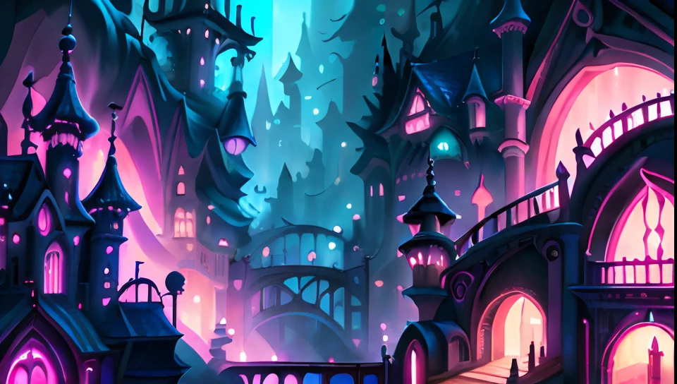 PastelGothAI city ,