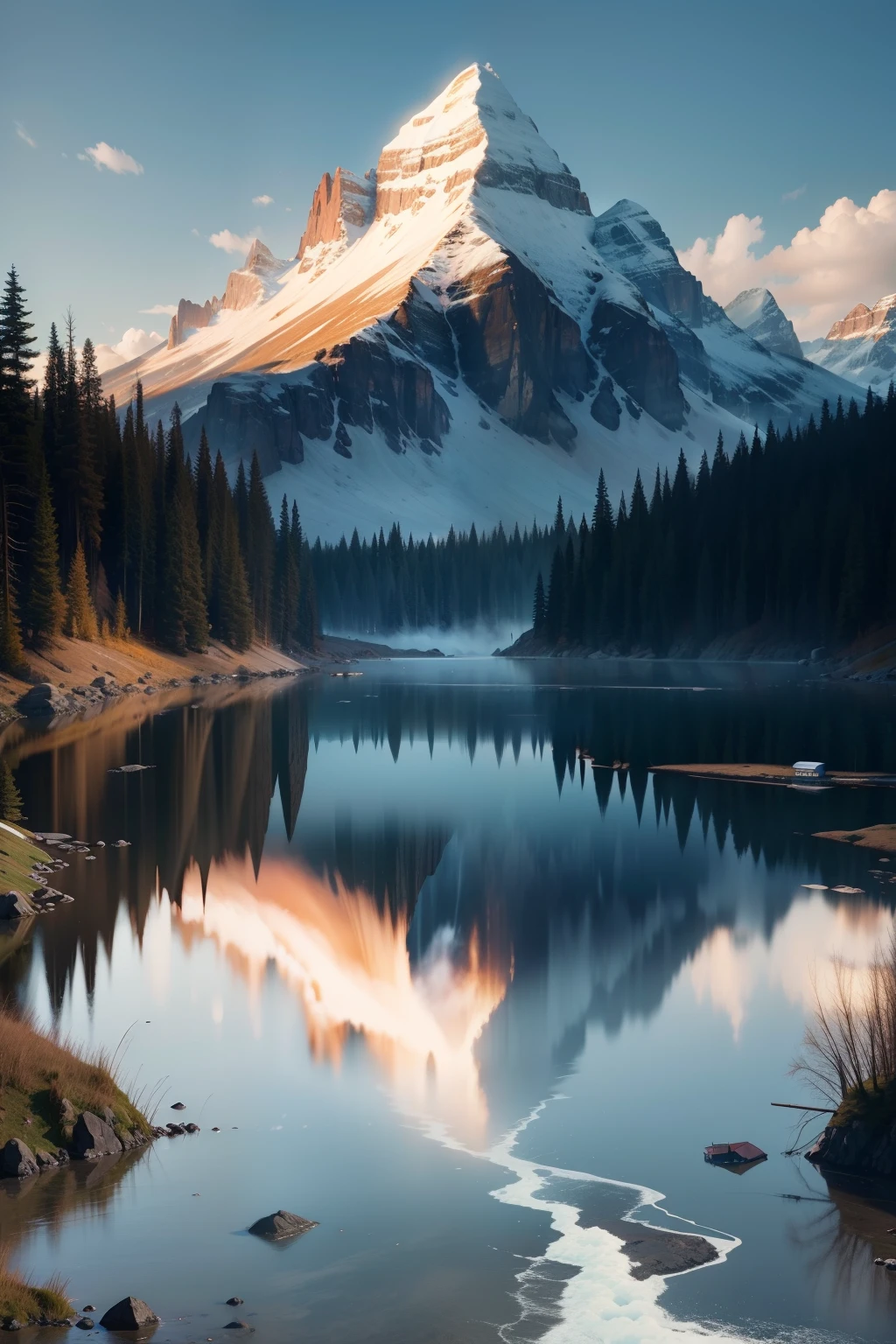 Generate a picture of a Canadian landscape,Used for immigration advertising