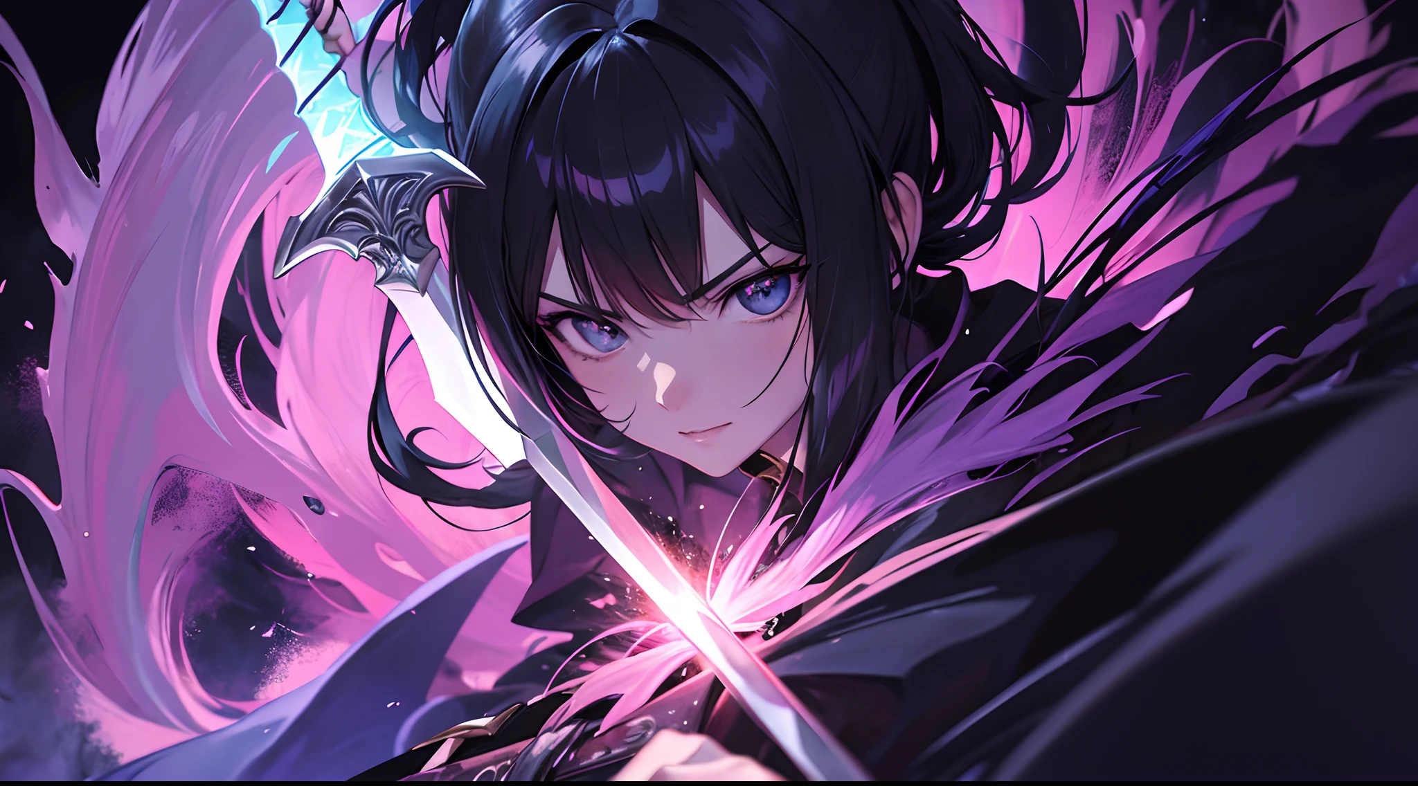 a close up of a person holding a sword in front of a demon, badass anime 8 k, 4k anime wallpaper, anime wallpaper 4k, anime wallpaper 4 k, 4 k manga wallpaper, anime art wallpaper 4 k, anime art wallpaper 4k, anime style 4 k, anime wallaper, anime epic artwork, anime art wallpaper 8 k, hd anime wallaper