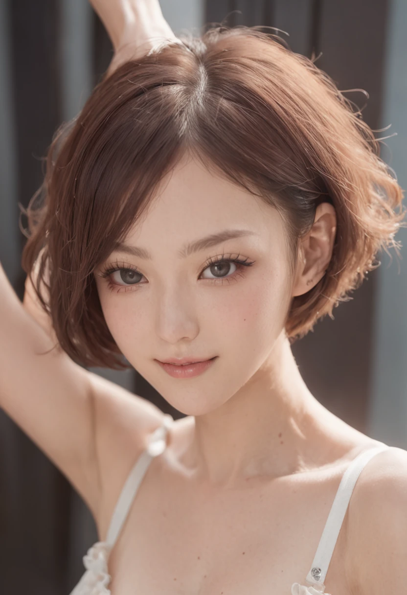 Only Daughter, 独奏, (short-haired), Photographing the whole body、Japanese ido, Perfect figure, (((fullnude))),Colossal tits、Big ring、bristle,Beautiful eyes double eyelids, Lolita Fashion , Downtown like Harajuku, huge smile,full body Esbian, blows wind, Slim body,Pubic hair,Open 、NSFW、Wet in a shower、water dripping