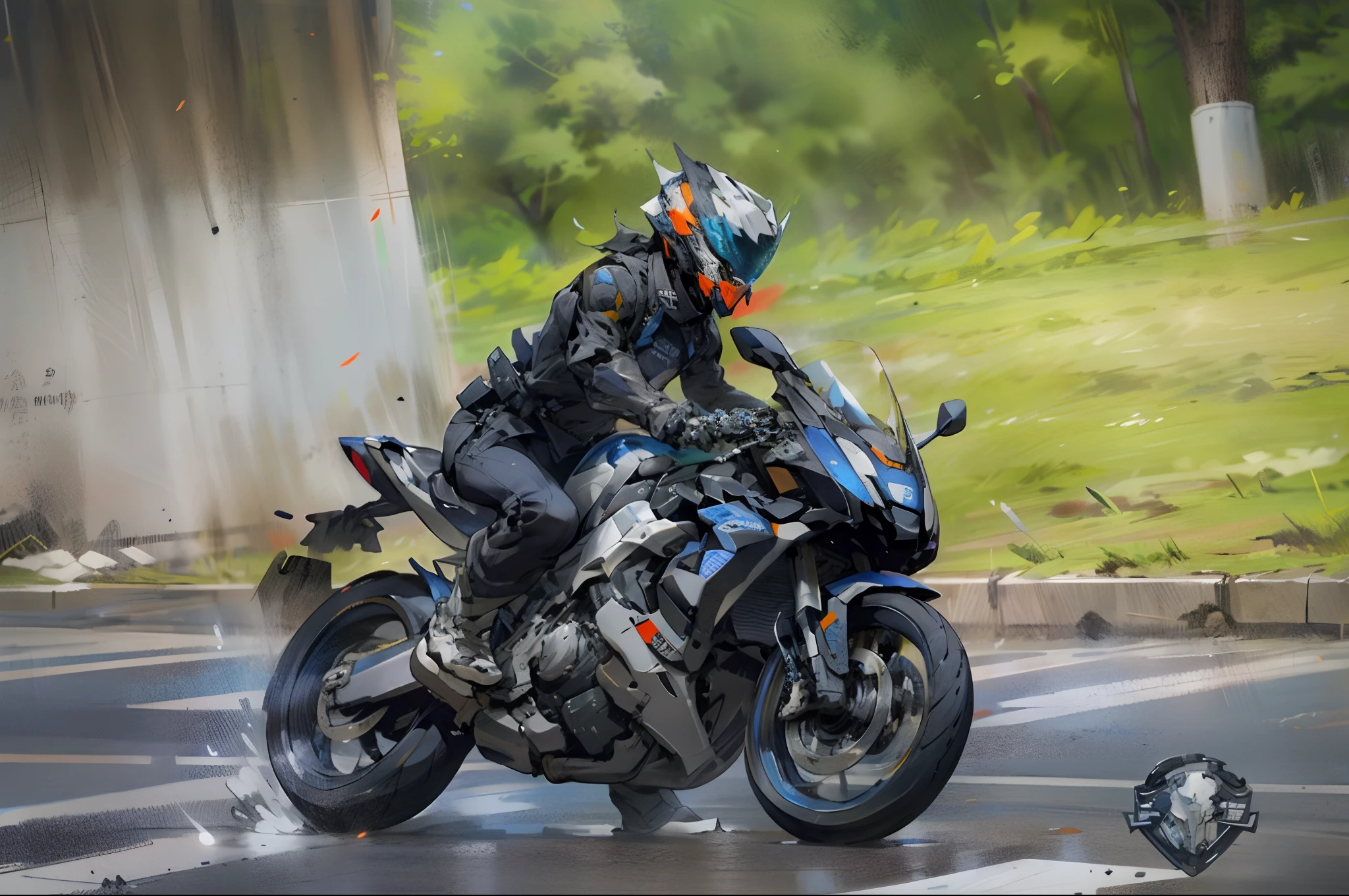 （Realistis）Ultra-clear，mechs，The helmet of the future，Imitation racing motorcycles，R6 motorcycle，Future Warframe，Tactical helmets，4k画质，