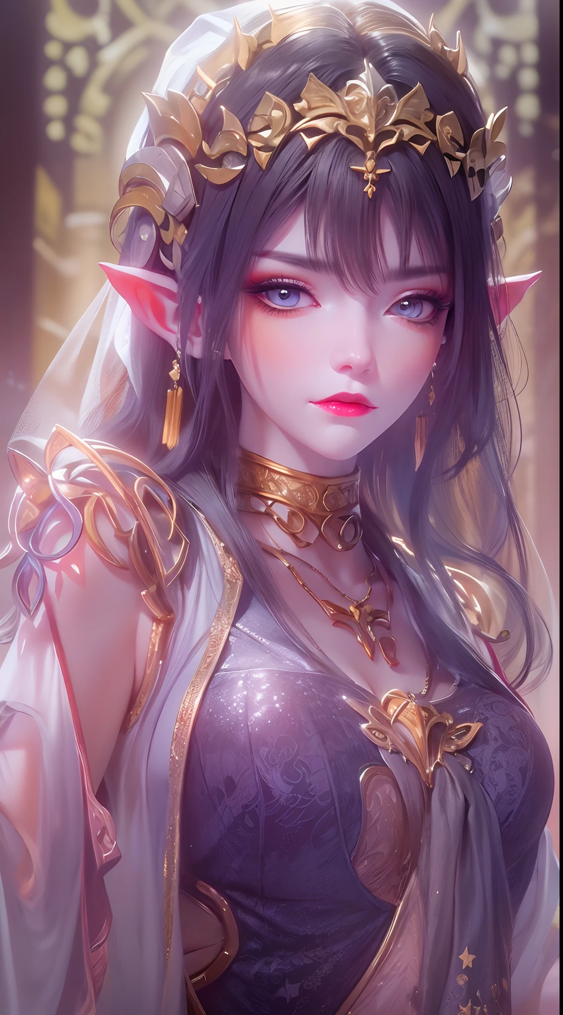 a woman with long hair and a flower in her hair, detailed matte fantasy portrait, fantasy concept art portrait, fantasy portrait art, Portrait of an elf queen, fantasy art portrait, dark fantasy portrait, art portrait epic fantasy portrait, fantasy portrait, inspired by WLOP, dark fantasy style art, beautiful fantasy art portrait, intricate wlop, beautiful fantasy portrait