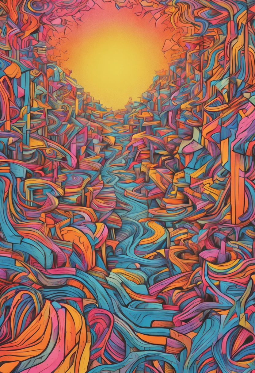 scribbles,Paint painted by a psychopath,cubismo,abstracted,paradis,Color foul,puzzle,drawn with colored pencils