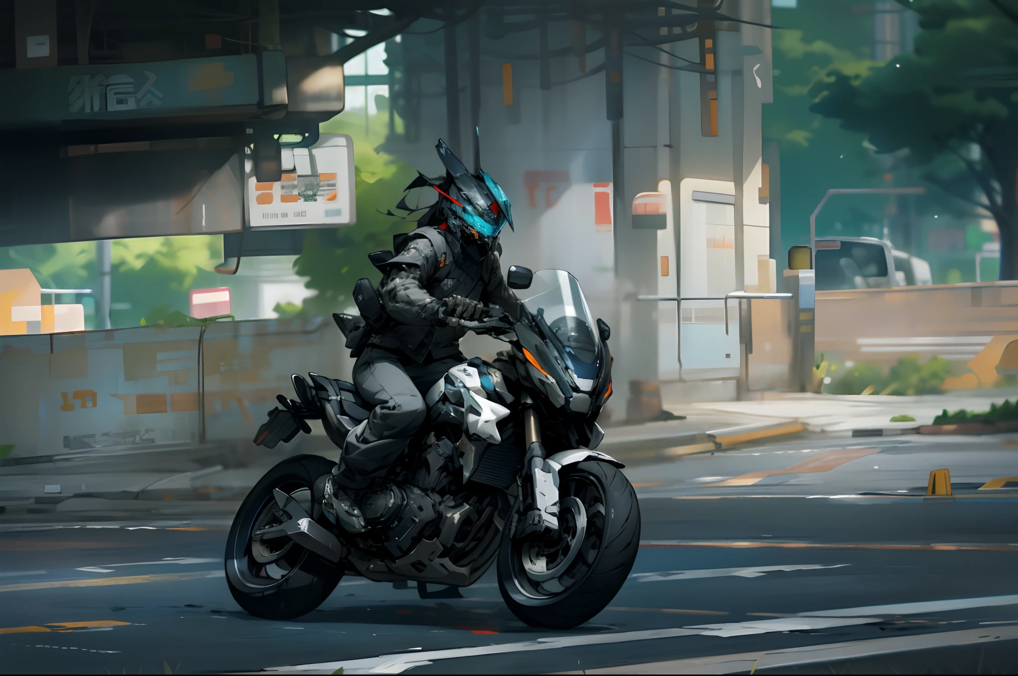 Ultra-clear,mechs,The helmet of the future,Street car car motorcycle,Street cars,the motorcycle,Future Warframe,Tactical helmets,4k画质,