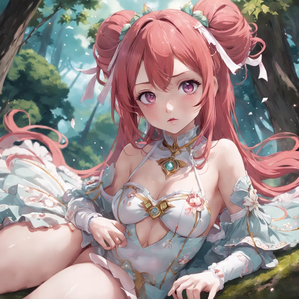 closeup ecchi anime ethereal girl soft porcelain red hair, olhos verdes, espartilho, roupas brancas apertadas, lateralmente, coxas-coxas, Bundonas, Starlight, cotton candy, lolita moda, Coxas, corpo inteiro, showing feet, floresta da fantasia, arte por wlop, Ecchi, (busto grande), art-station, trending, Ultra HD |, 8k, Anatomia detalhada, (pele brilhante), ((pele oleosa)), dramatic lighting, alto contraste, kawaii, Recuo da pele, delicado, motor unreal de alta qualidade 5, Coreano bonito, estilo ultra realista, Rosto detalhado, floral accessory, cor de fundo pastel suave, arte por Sakimichan, (busto grande), Ecchi, descoberto, no clothes, ColofUnreal Motor 5, cinemactic, color grading, fotografia de retrato, Ultra-Grande Angular, profundidade de campo, hiper-detalhado, lindamente codificado por cores, detalhes insanos, detalhes intrincados, Lindamente colorido, Motor irreal, cinemactic , color grading, Fotografia Editorial , fotografia, Photo Session, Fotografado na lente de 70mm, profundidade de campo, DOF, Tilt Blur, Velocidade do obturador 1/1000, F/22