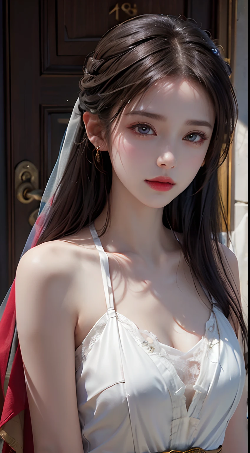 Top quality, masterpiece, highly detailed detail, high resolution, 8k, complex detail, realistic, photorealistic, dramatic lighting,
1 Girl, sexy body, partially hidden by clothing, (see-through: 1.1), through a thin veil, creates an attractive and suggestive effect, giving a glimpse of the contours of her skin and breasts