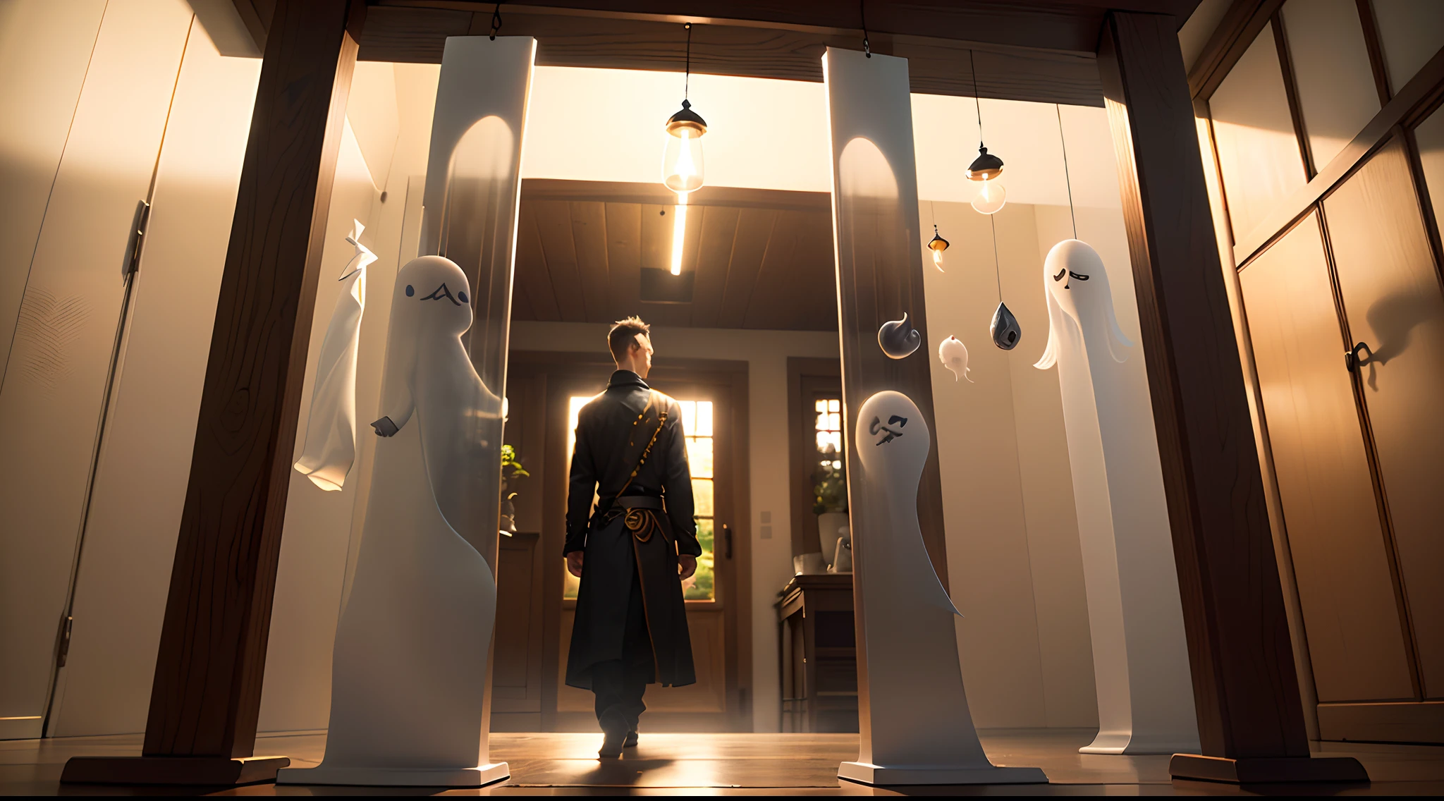 Ghost knife wind chimes