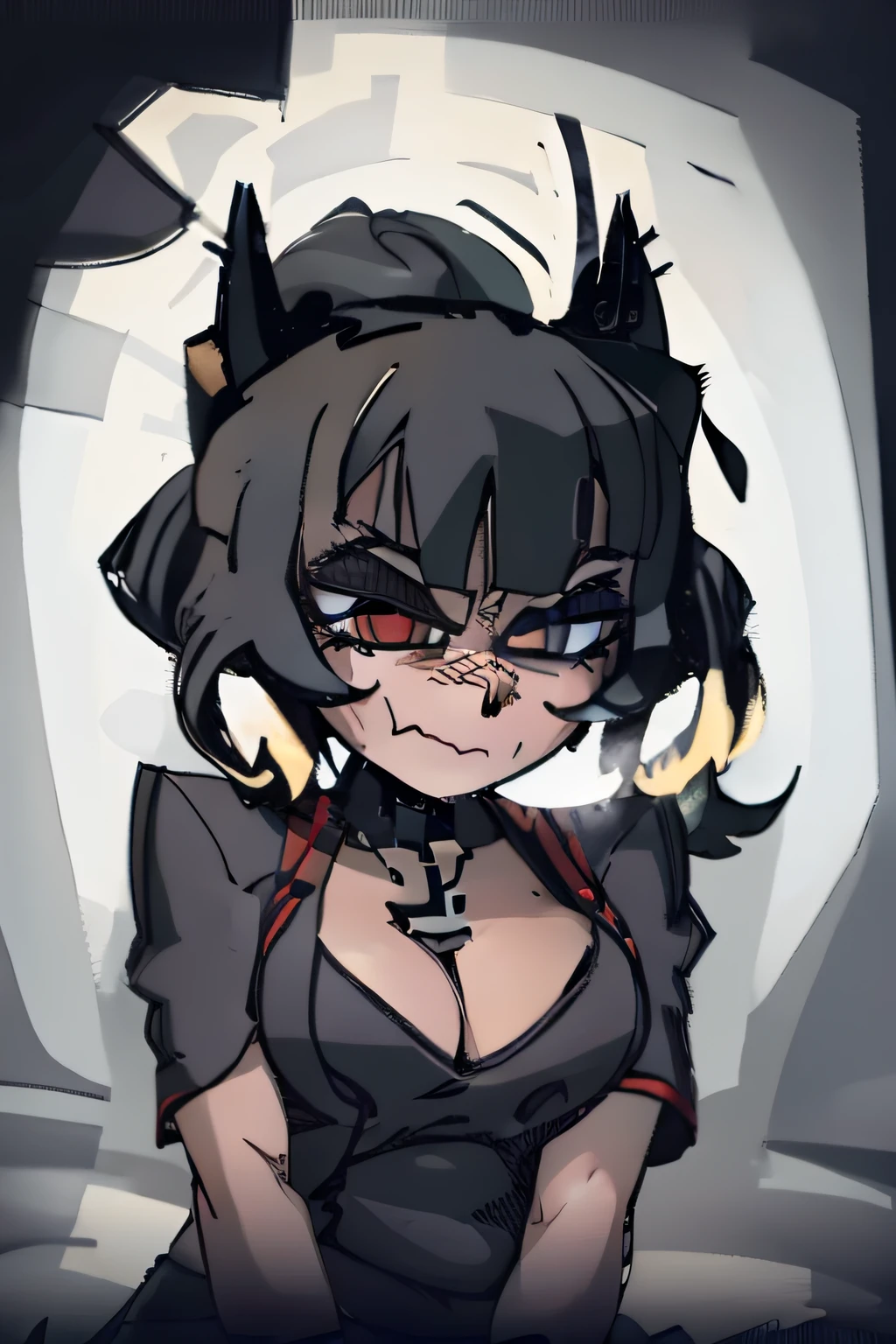 Cartoony,adolable,Boy,Cat ears,head portrait,cheerful big breasts