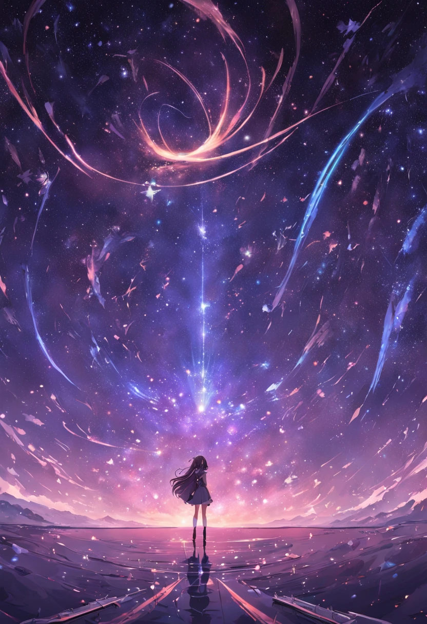 The entire galactic starry sky,Magnificent,Twinkling starlight,limitless,Fantastic sights。