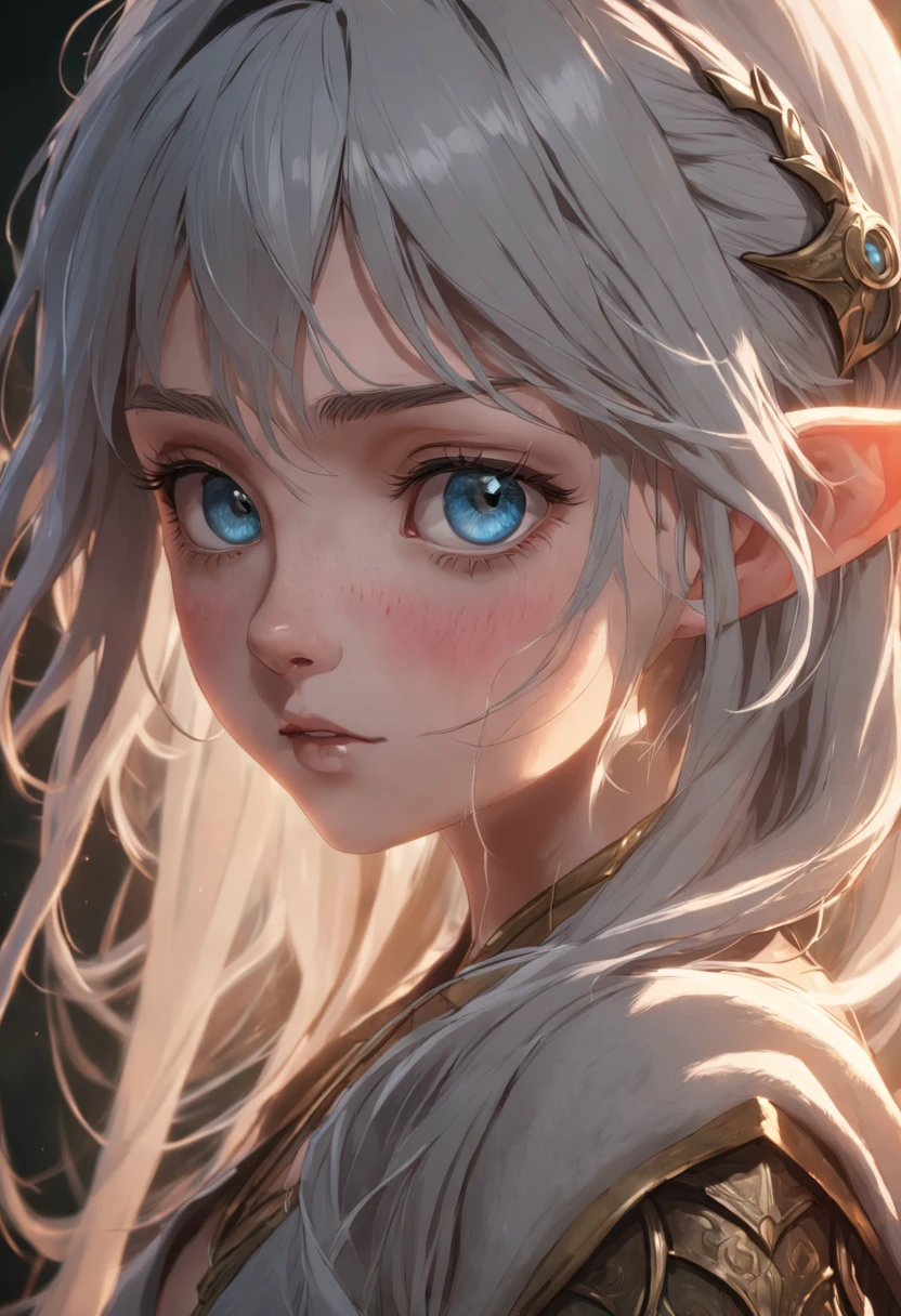 (detailed face, detailed eyes, clear skin, clear eyes), lotr, fantasy, elf, female, full body, looking at viewer, portrait, photography, detailed skin, realistic, photo-realistic, 8k, highly detailed, full length frame, High detail RAW color art, piercing, diffused soft lighting, shallow depth of field, sharp focus, hyperrealism, cinematic lighting