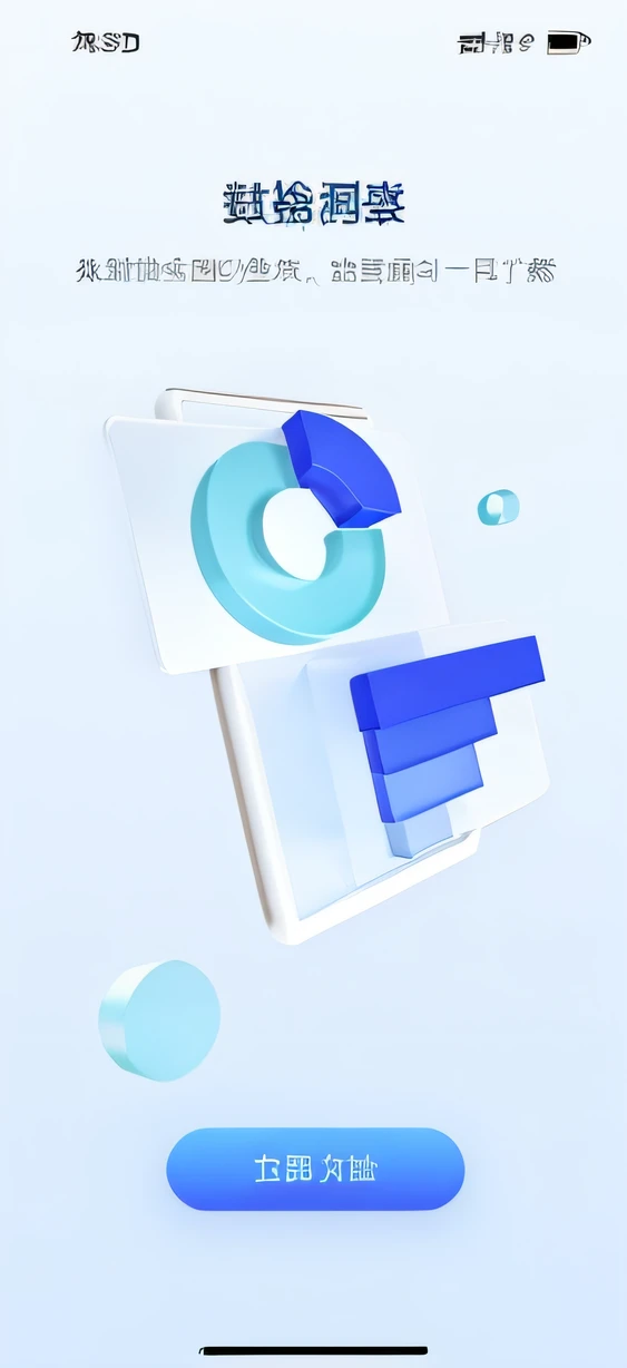 Close-up of blue and white screen phones, stylized 3 d graphics, depicted as a 3 d render, 3 D 插图, 3D illustration, Smooth 3D illustration, smooth 3 d illustration, 3 d icon for mobile game, c 4 d style, Floating graphics, 3d matte illustration, graphic shapes, geometric 3 d render