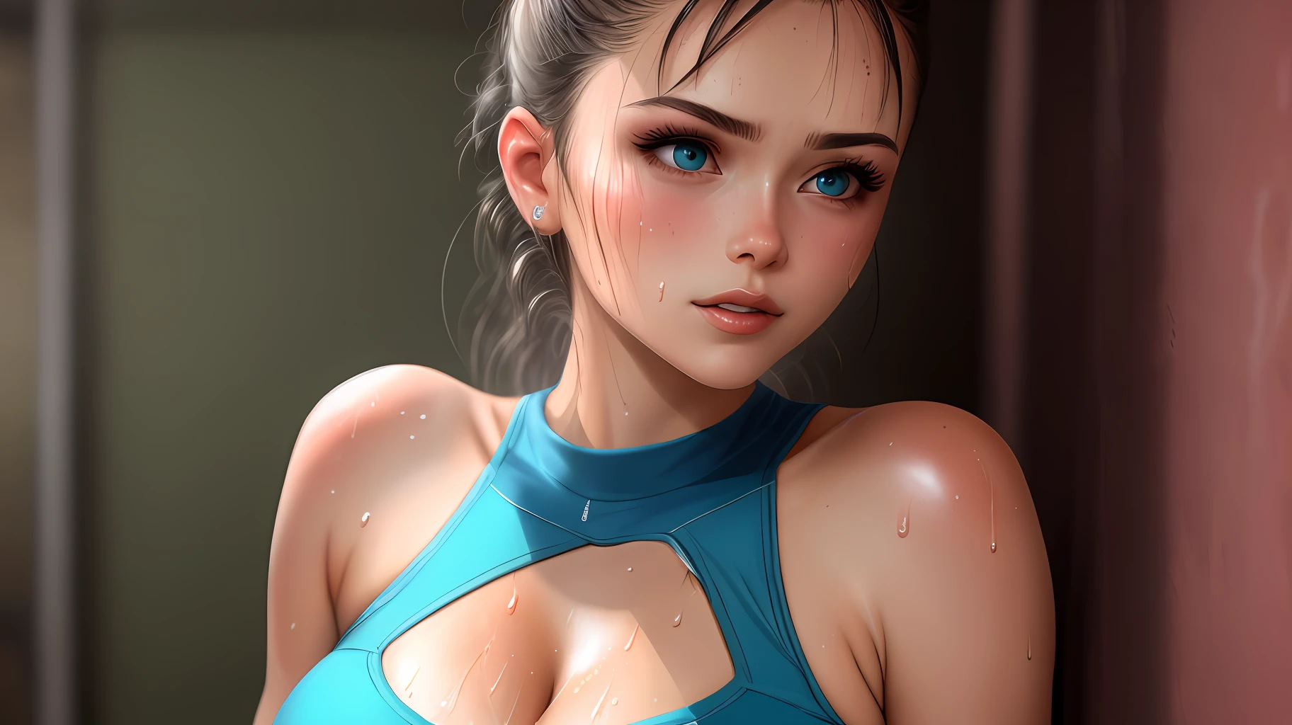 Sweaty beauty