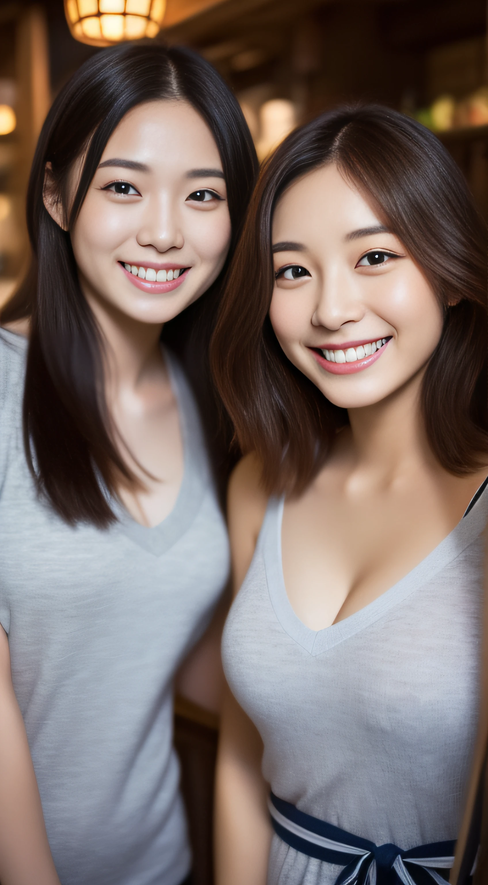 Girls' Club、hiquality、A hyper-realistic、healthy、Smiling expression、Slender perfect figure、Japan beauties、Beautiful eyes、Beautiful double、Beautiful skin、izakaya