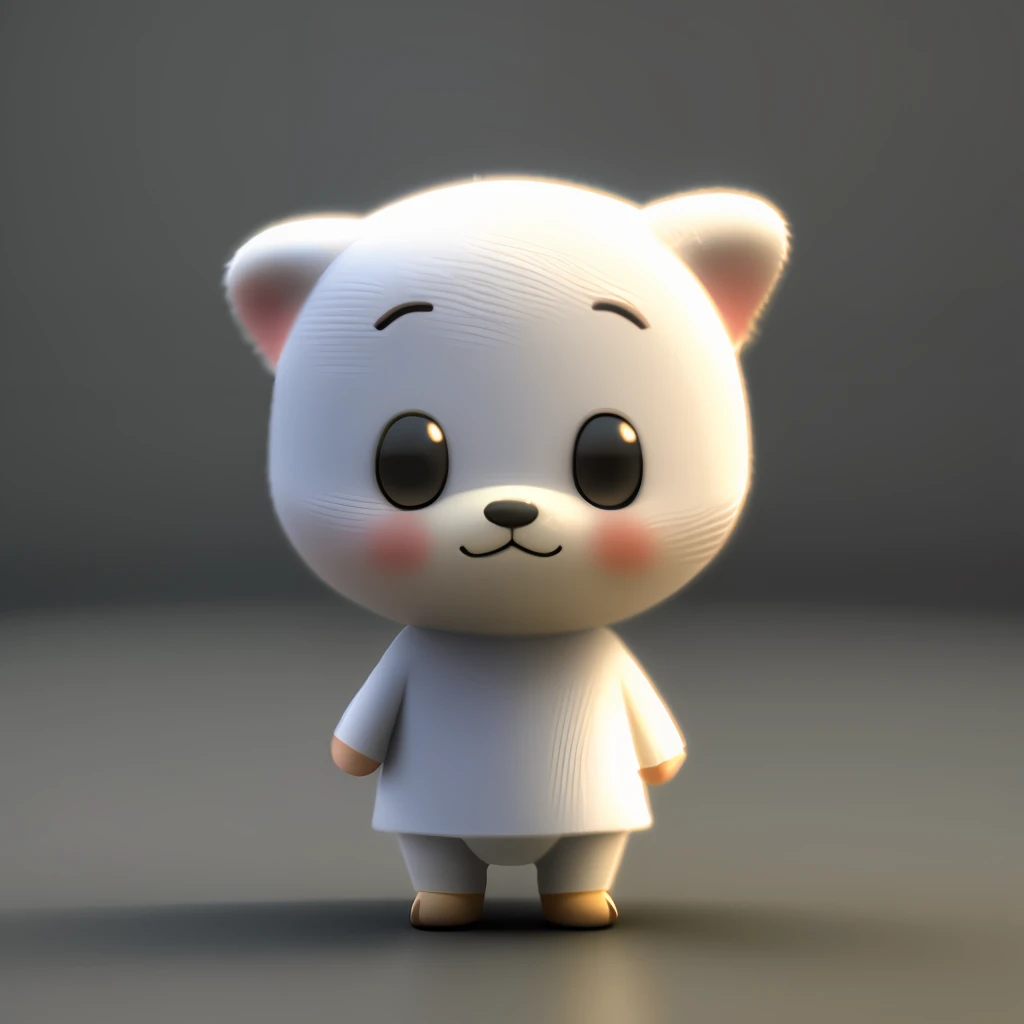 A cute little character in light 3D with a front