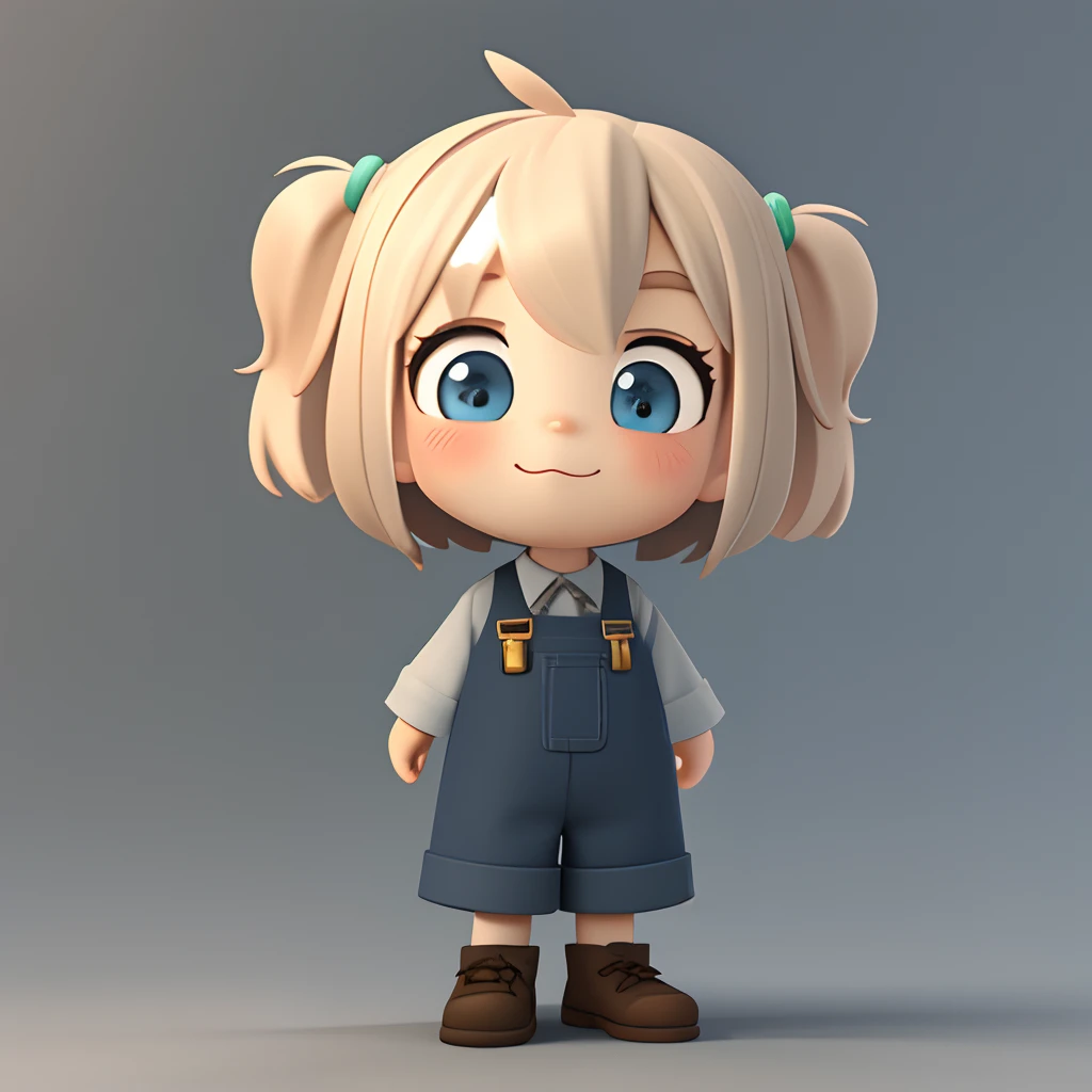 A cute little character in light 3D with a front
