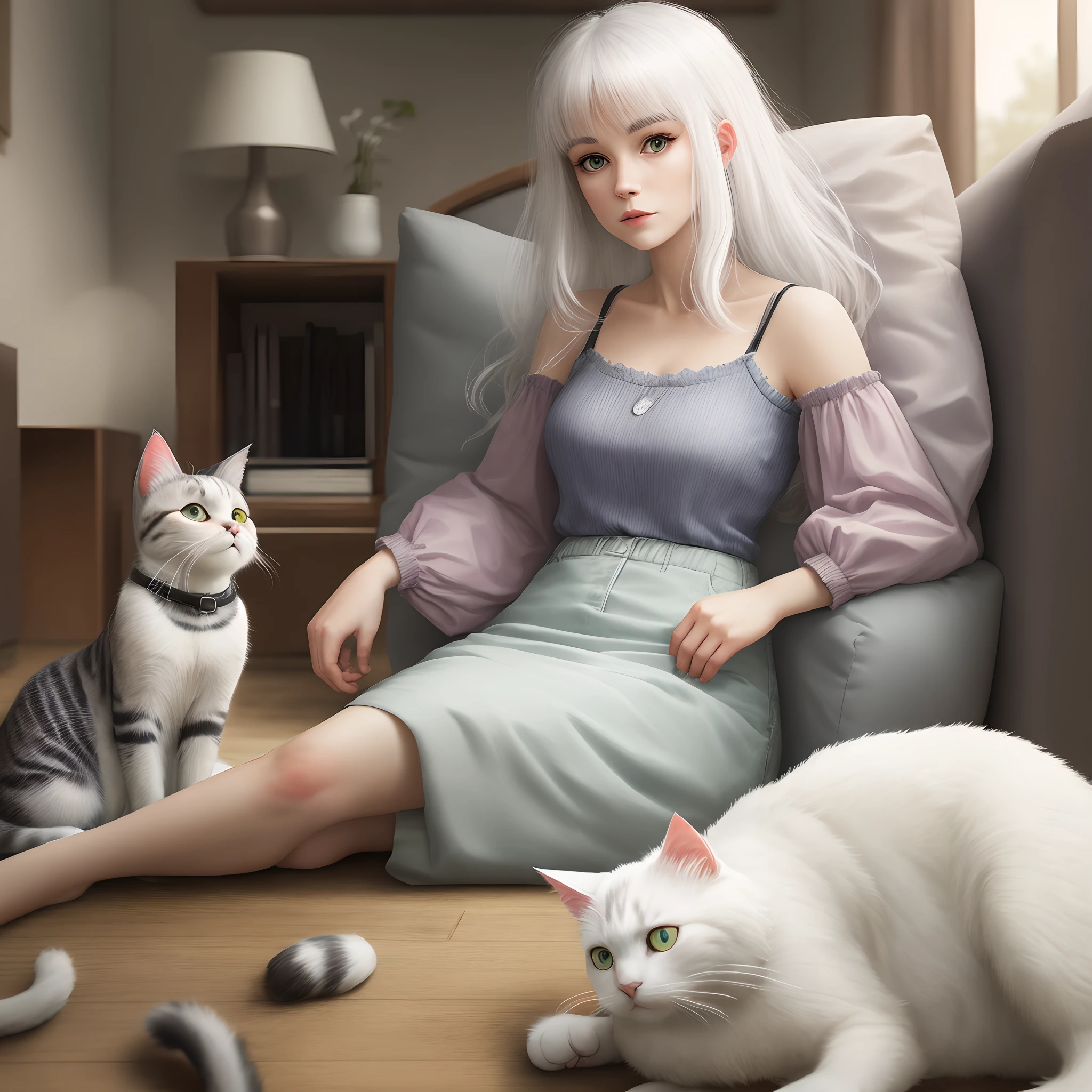 White-haired cat lady Lori