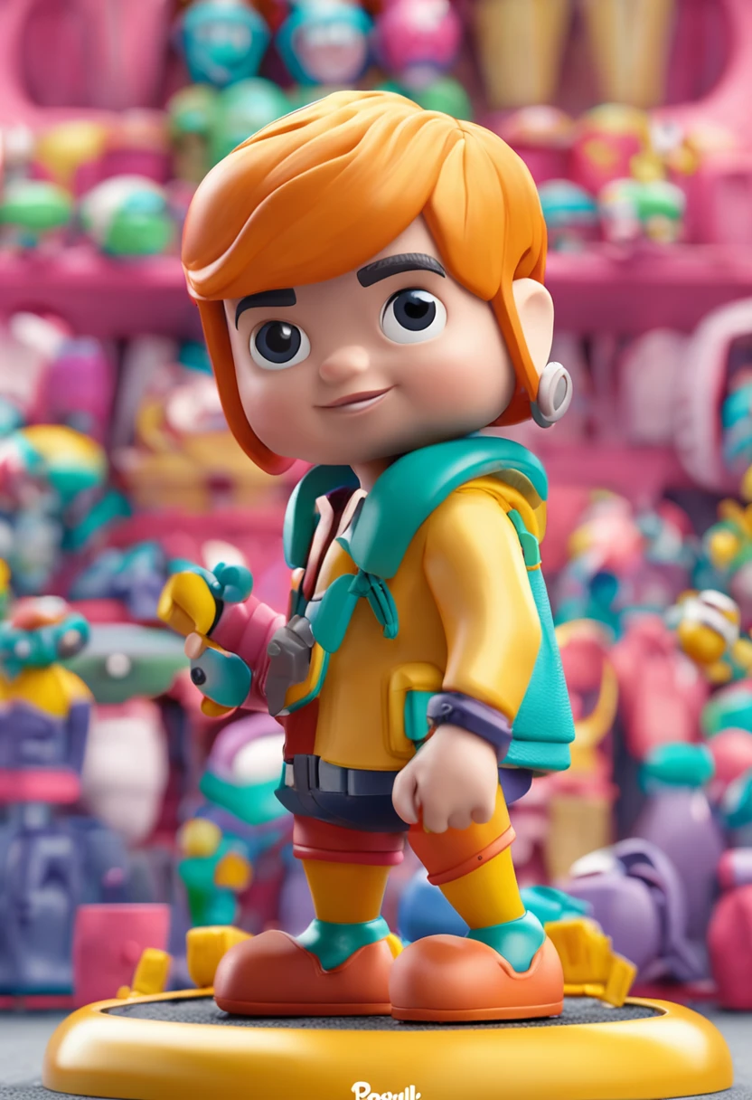 Crie um mascote semelhante ao playmobil , personagem infantil , 8k, Modelo 3D, O corpo como forma de um brinquedo , com boca, 2 olhos e sem nariz, with legs and arms, de corpo inteiro. The character is cute and charismatic, o personagem tem cores vivas e coloridas. fotorrealista, super alta qualidade, Super Detalhe, ultra-accurate description of hands, roupas detalhadas, utensilios bem detalhados, master part, 8k, HDR