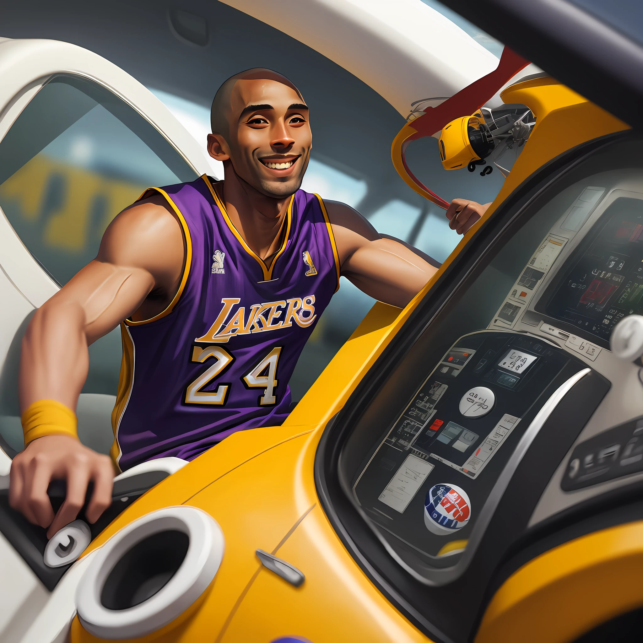 Kobe Bryant crashed in a helicopter,He also had a signature smile on his face