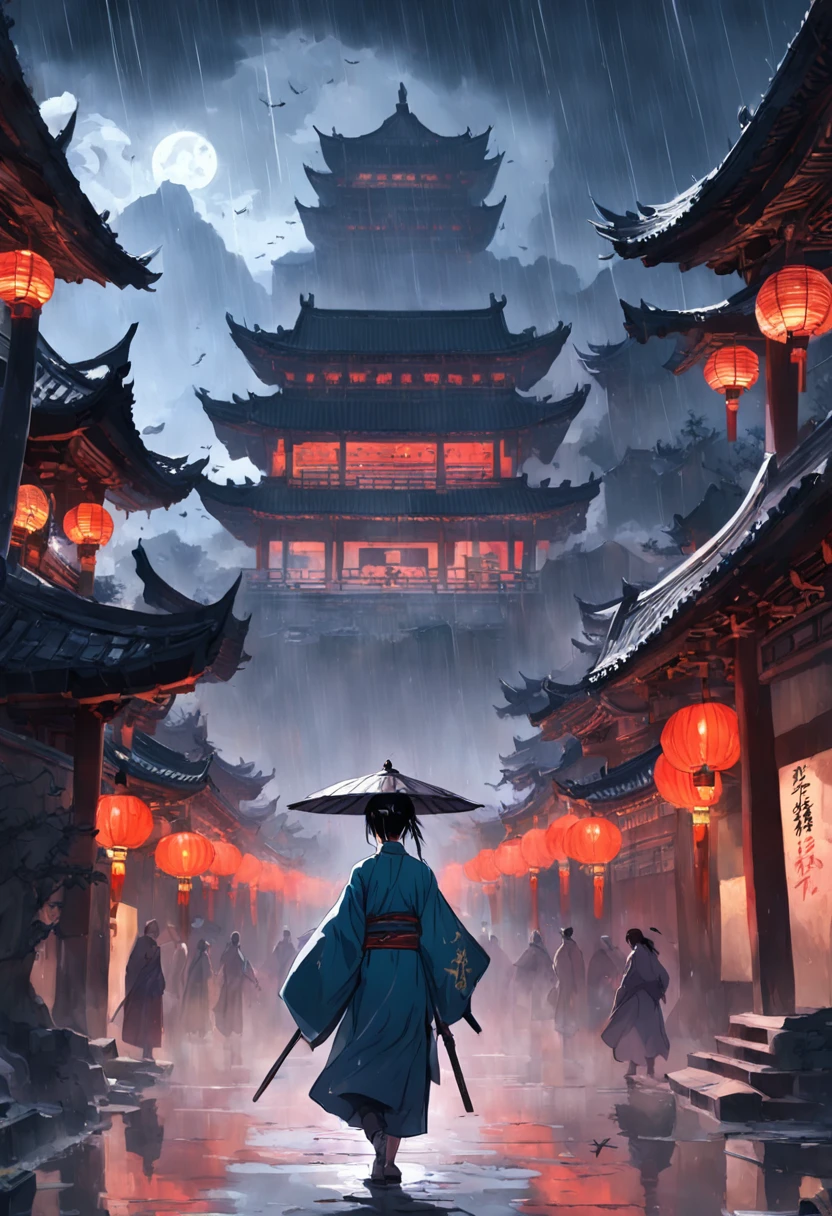 The case took place in one"China-style、swordsmen、dark、suspenseful、Curiosity"of the world: After a thousand days of rain,The sky is cloudy,For a long time, the imperial city of Chang'an,emerges"Rain dissolves"of the tragedy,A male warrior was ordered to track it down,Recruit talent,Go everywhere,The layout is meticulous、The mystery is waiting for you to uncover