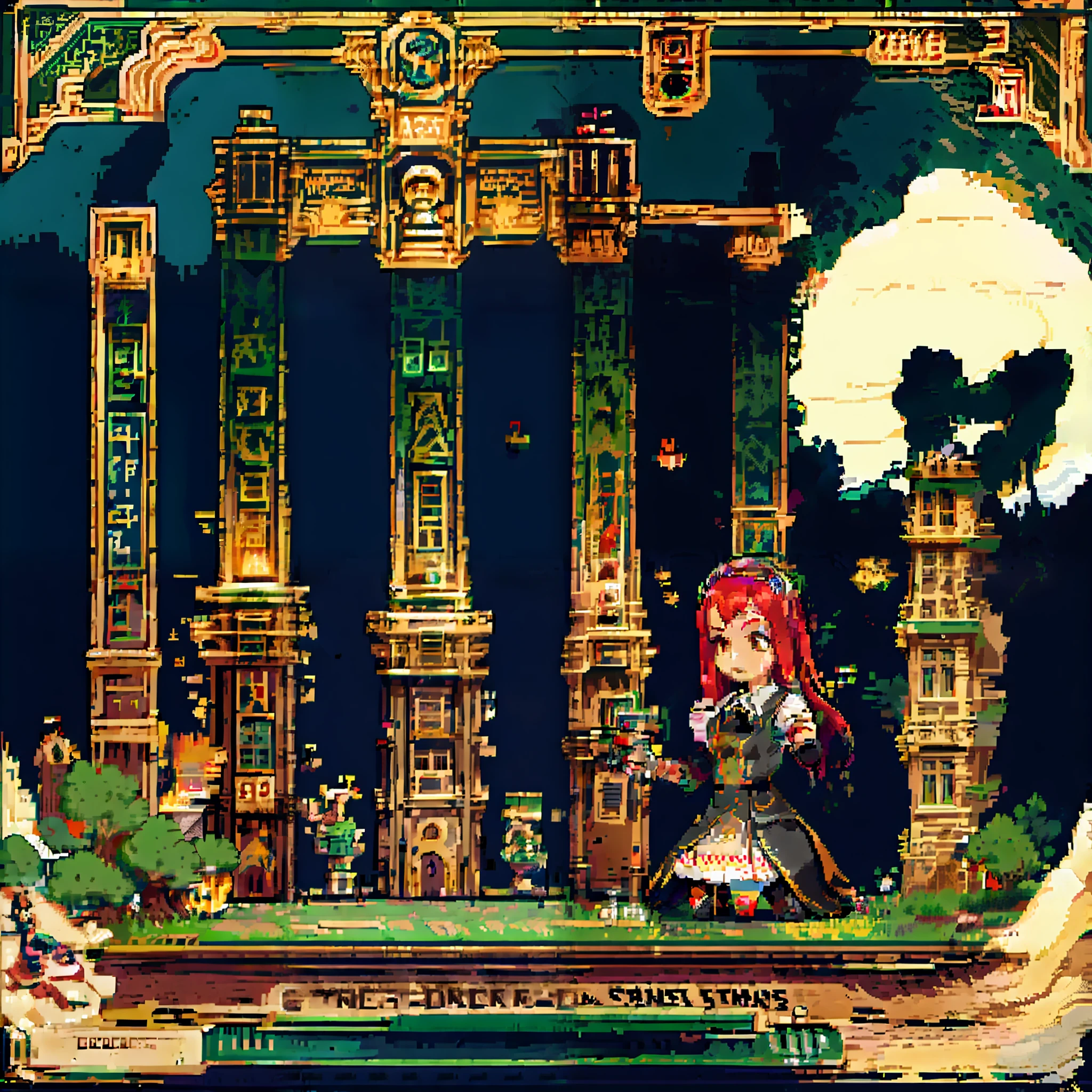 whaite hair,Red eyes,the maid outfit,Firearms,Kneeling pose
