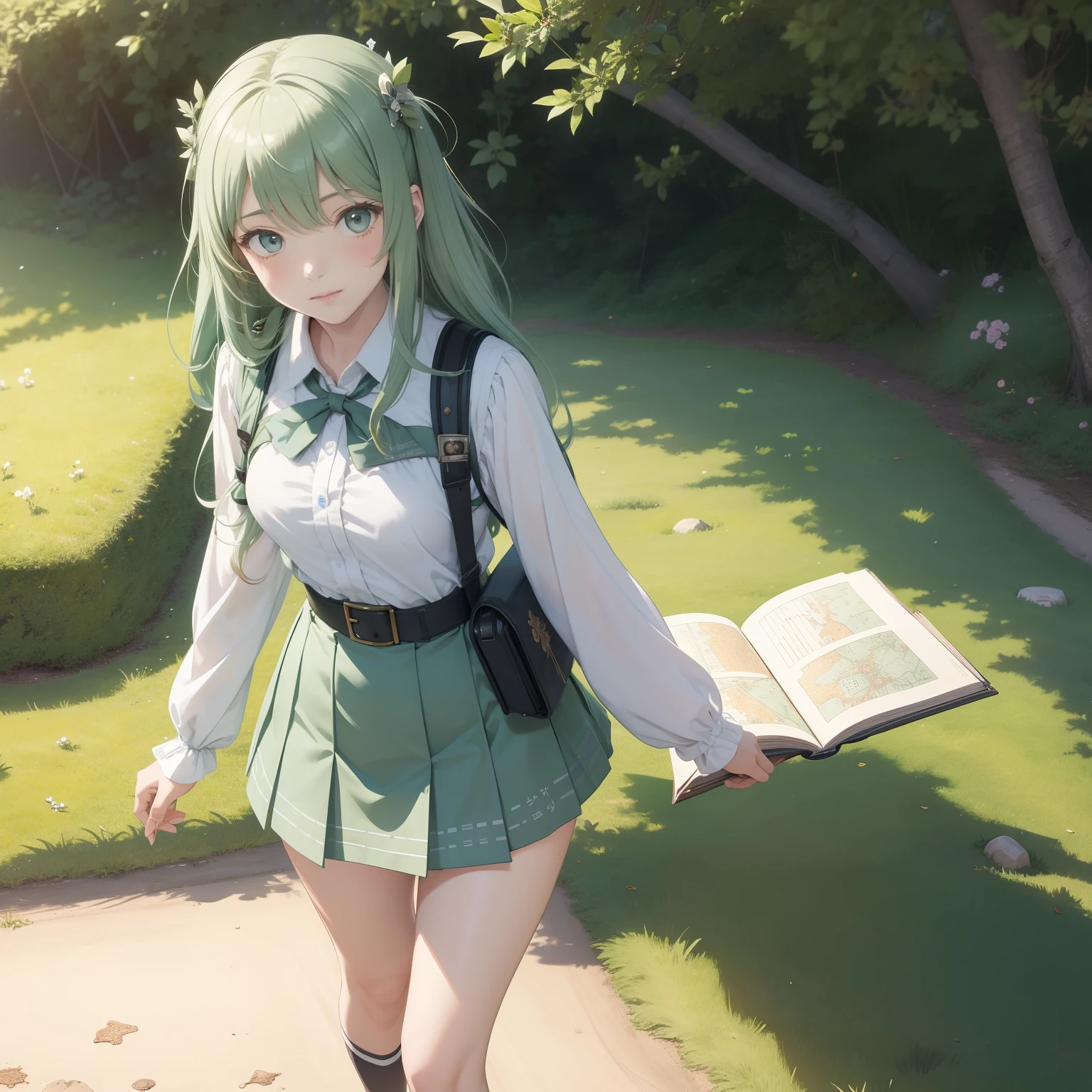 Kate Greenaway Sulamith Wülfing Anime wondrous strange Whimsical Sci-Fi Fantasy Walk the map of your imagination Miniskirt schoolgirl a beauty girl Imagine a distant world Yokai hidden in the treasure map Start walking the map Magic decomposition How to find a treasure chest Where to travel